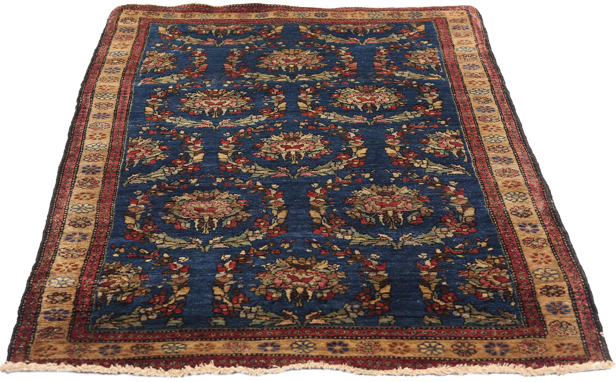 Sarouk Farahan Tappeto Sarouk Persiano Zaffiro Antico del 1910 con stile tradizionale in vendita