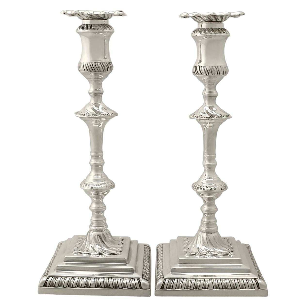 English Silver Candlesticks For Sale at 1stDibs