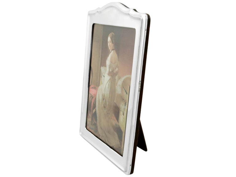 Modern 1910s Antique Sterling Silver Photograph Frame For Sale