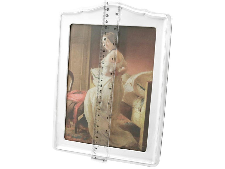1910s Antique Sterling Silver Photograph Frame For Sale 3