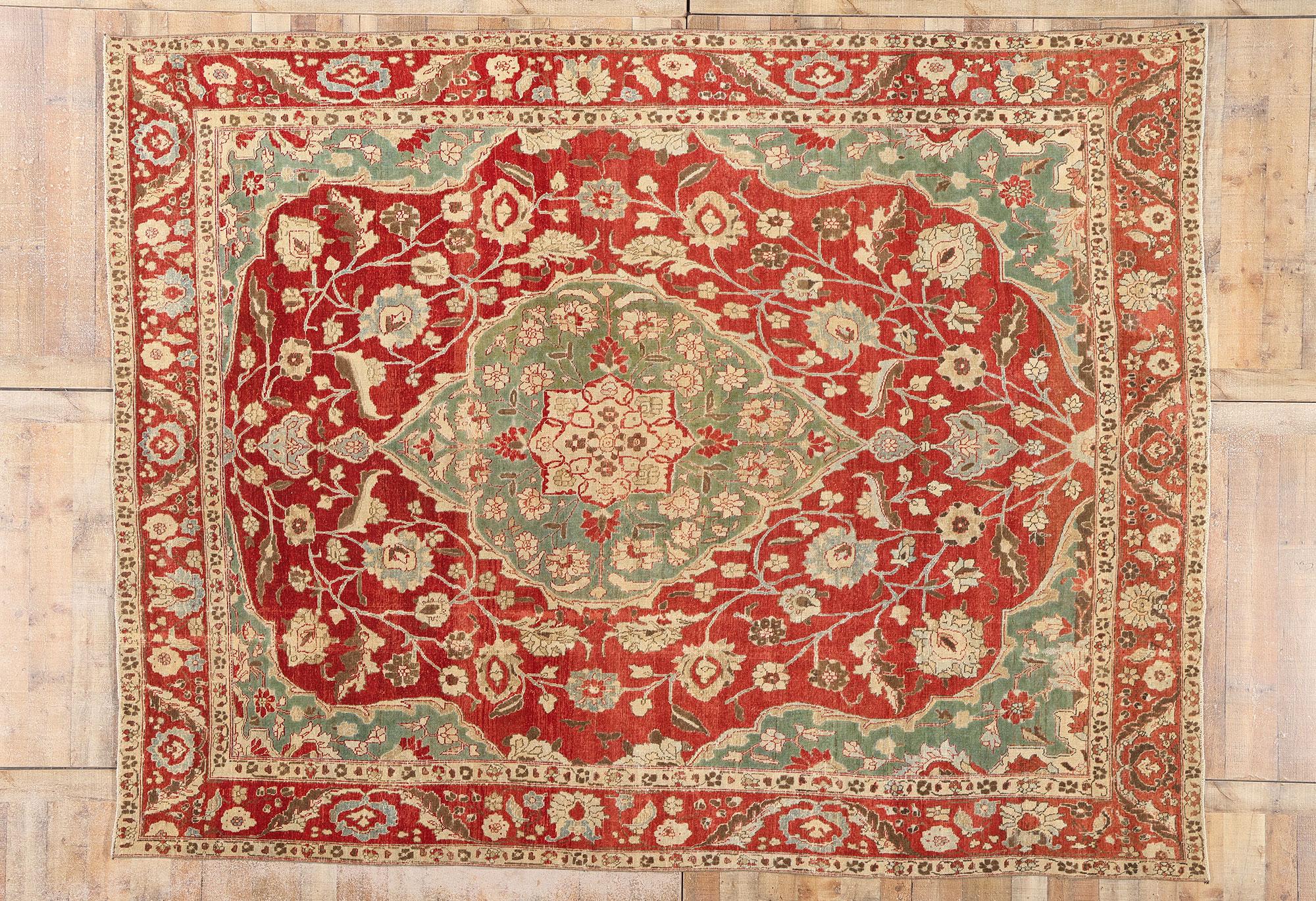 Tapis persan Mahal ancien des années 1910 avec style moderne en vente 2