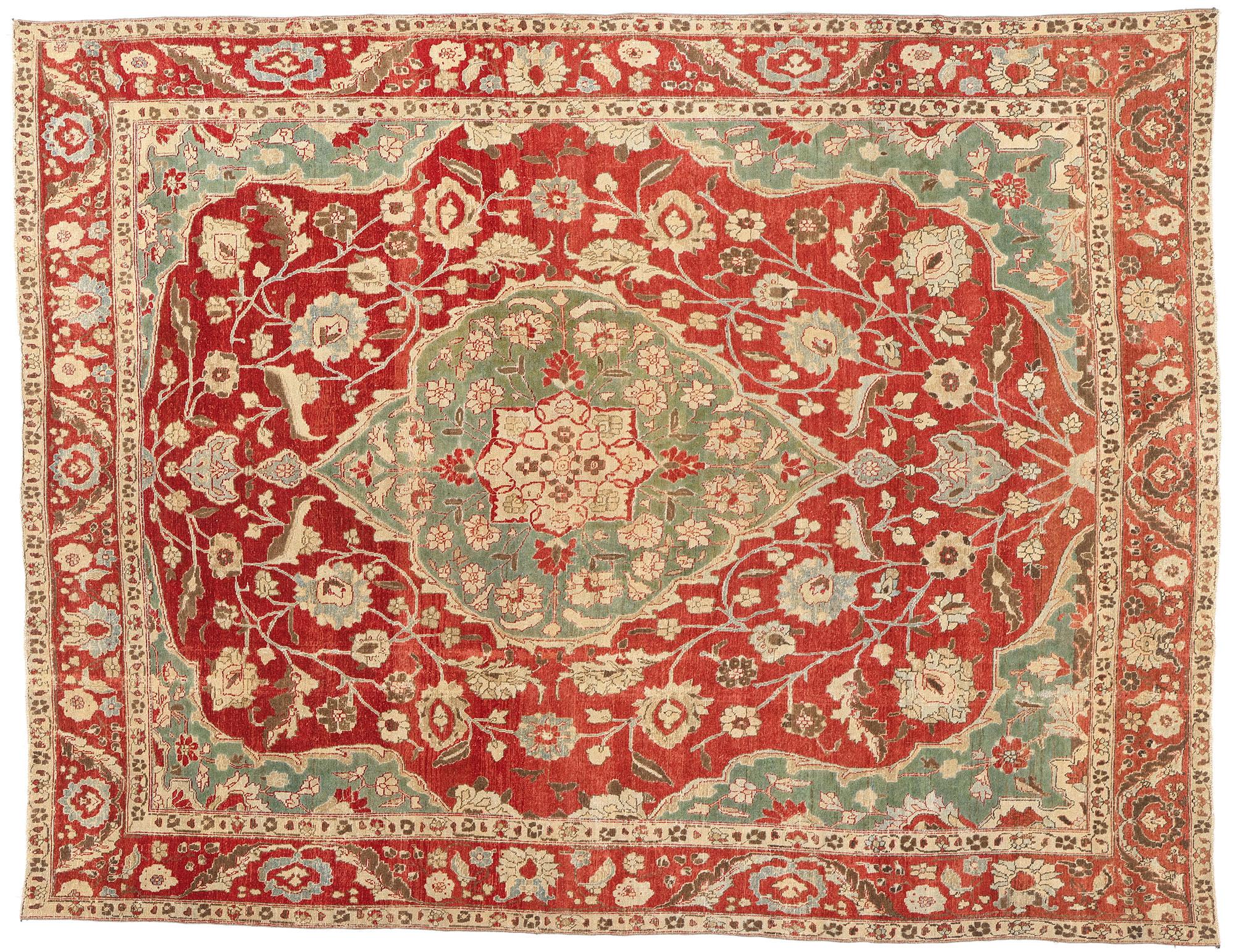 Tapis persan Mahal ancien des années 1910 avec style moderne en vente 3