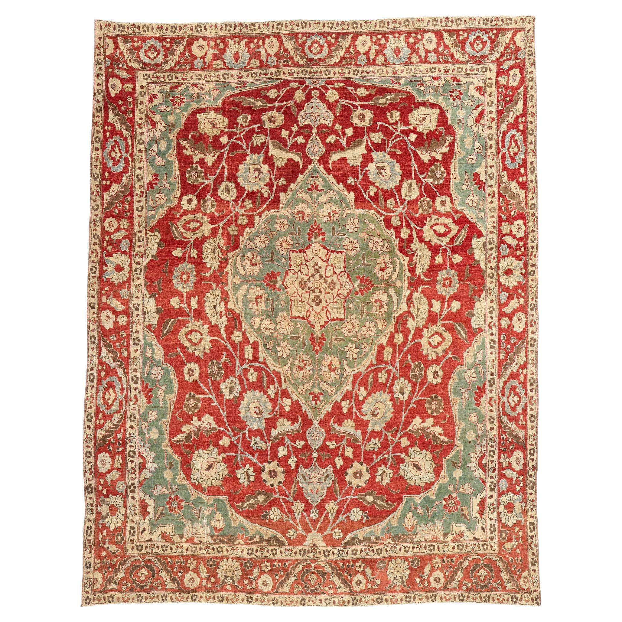 1910's Antique Persian Mahal Rug with Modern Style