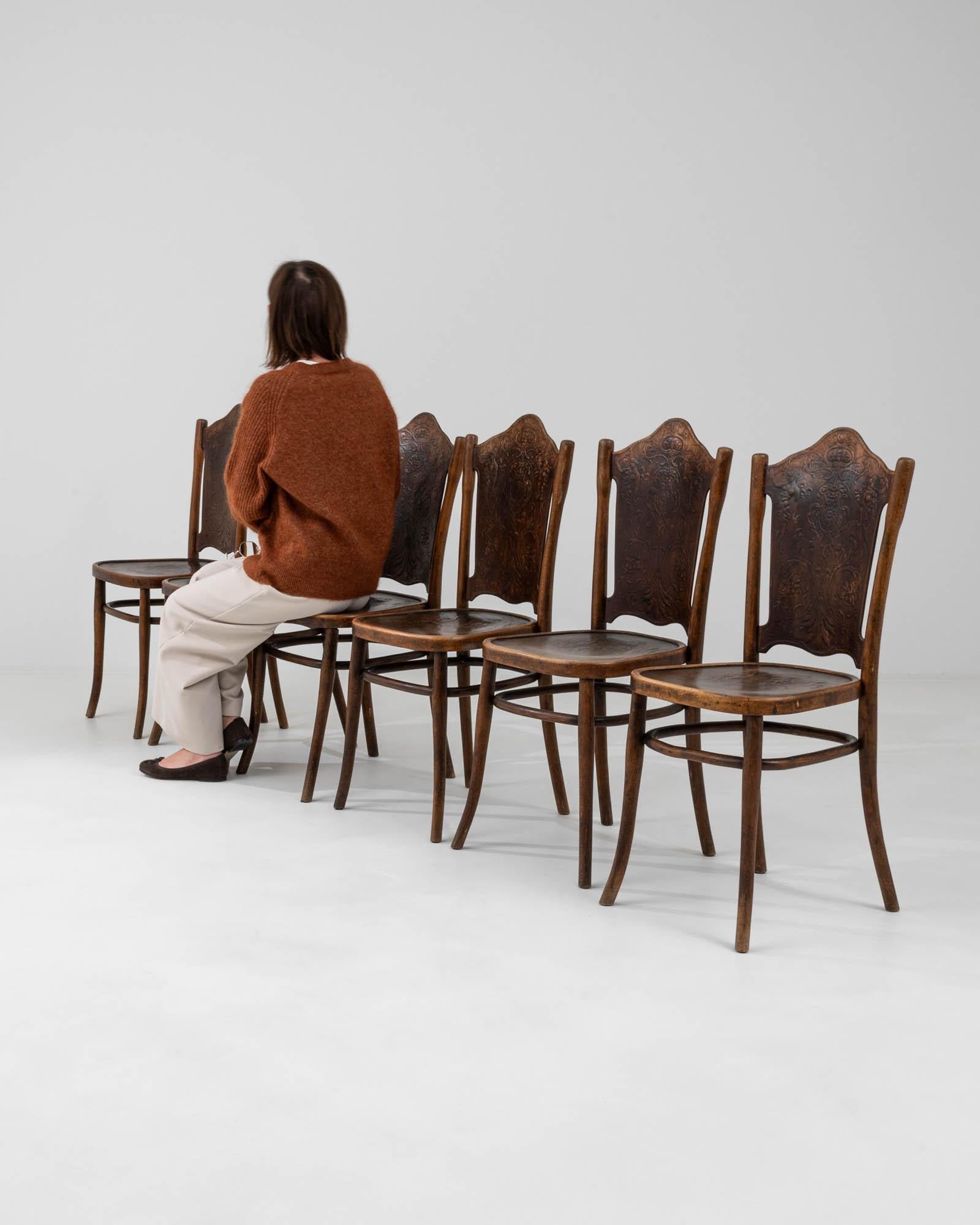1910s Austrian Wooden Dining Chairs By Thonet, Set of 6 For Sale 6