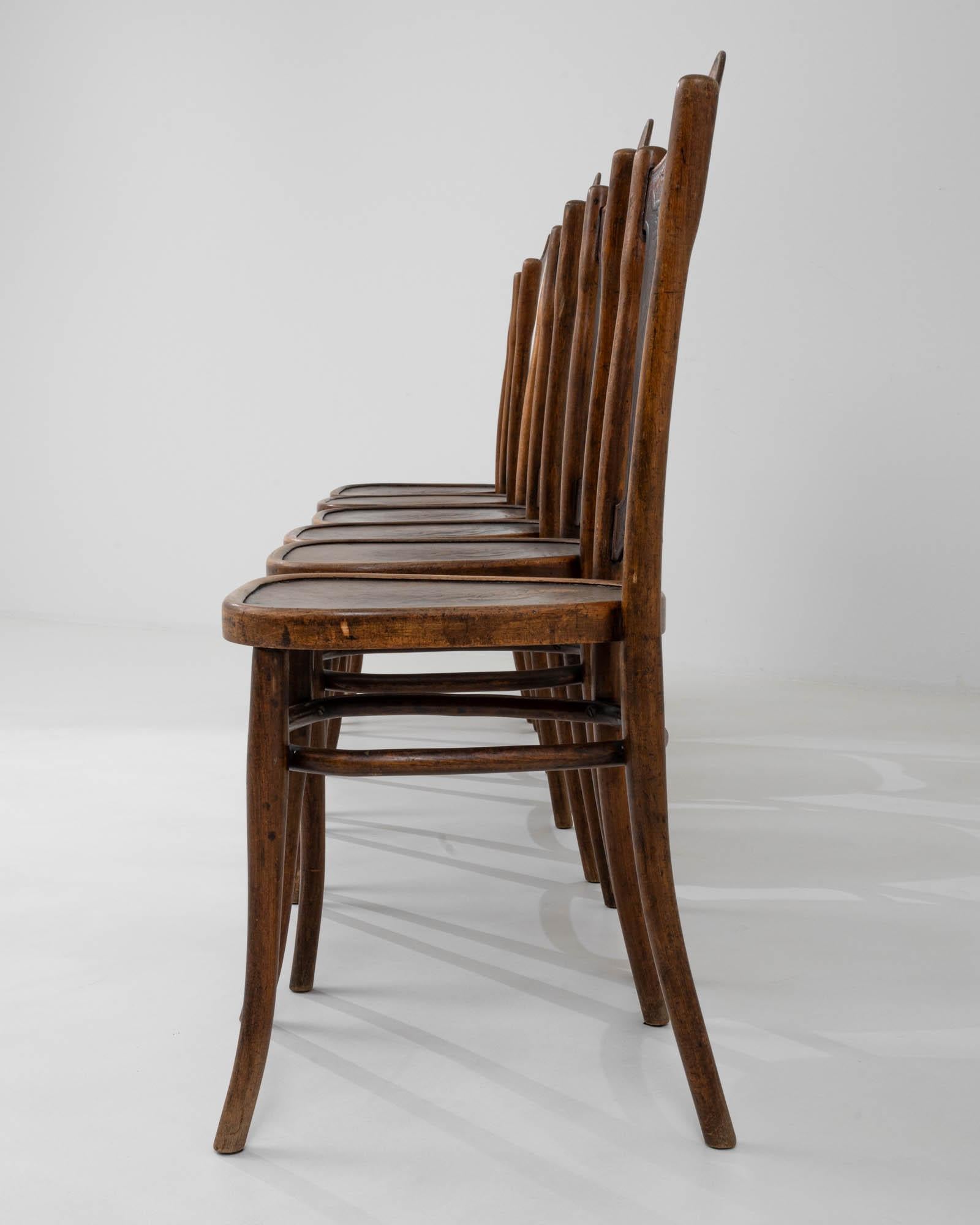 1910s Austrian Wooden Dining Chairs By Thonet, Set of 6 For Sale 8