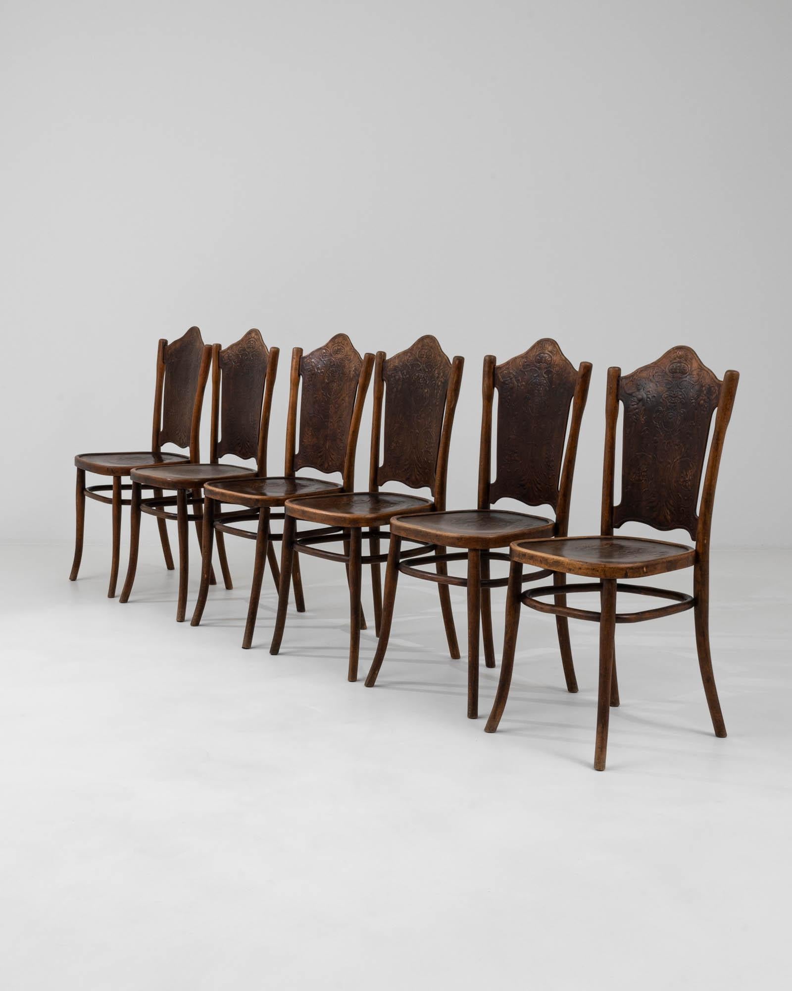 1910s Austrian Wooden Dining Chairs By Thonet, Set of 6 For Sale 5
