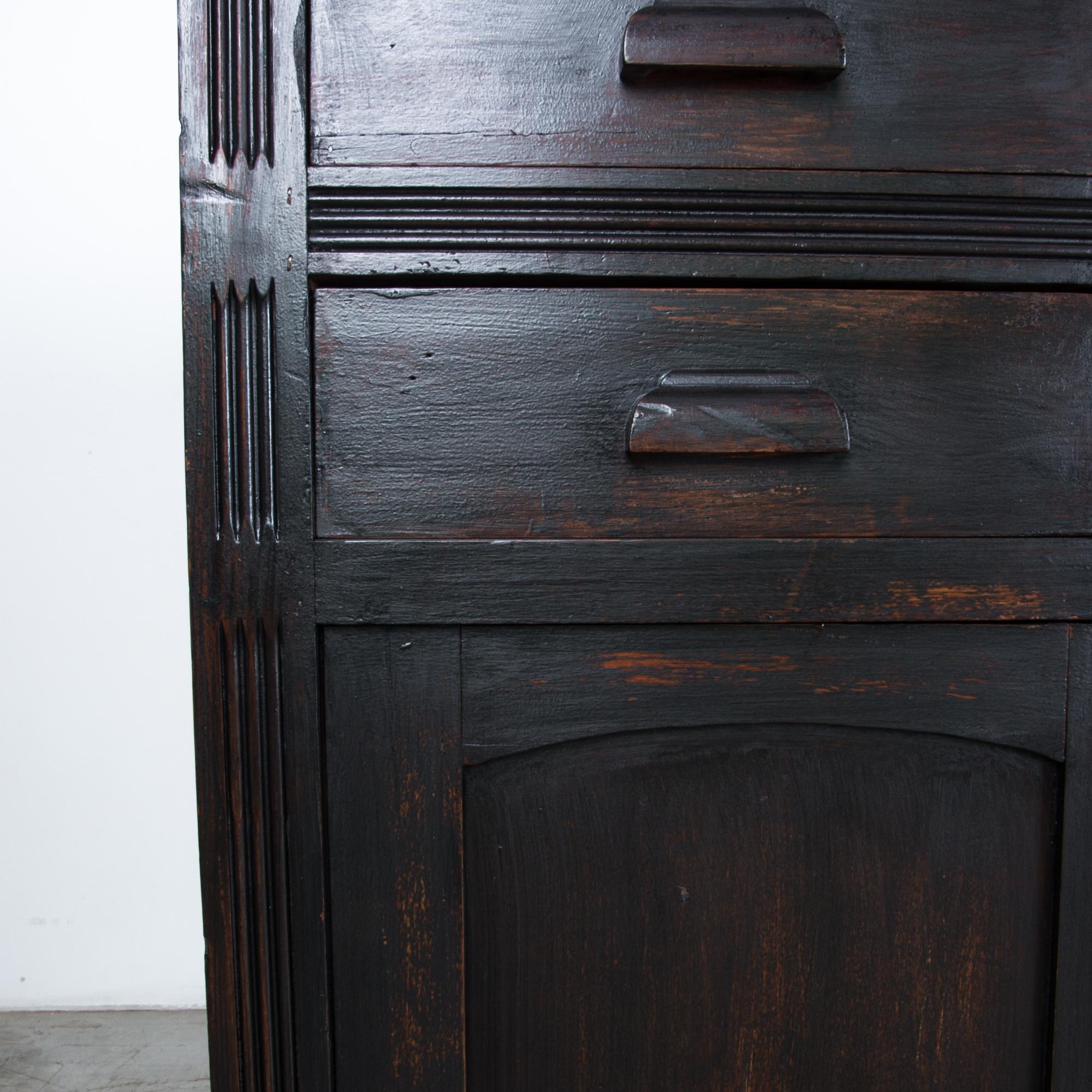 1910s Belgian Pitch Pine Cabinet 7