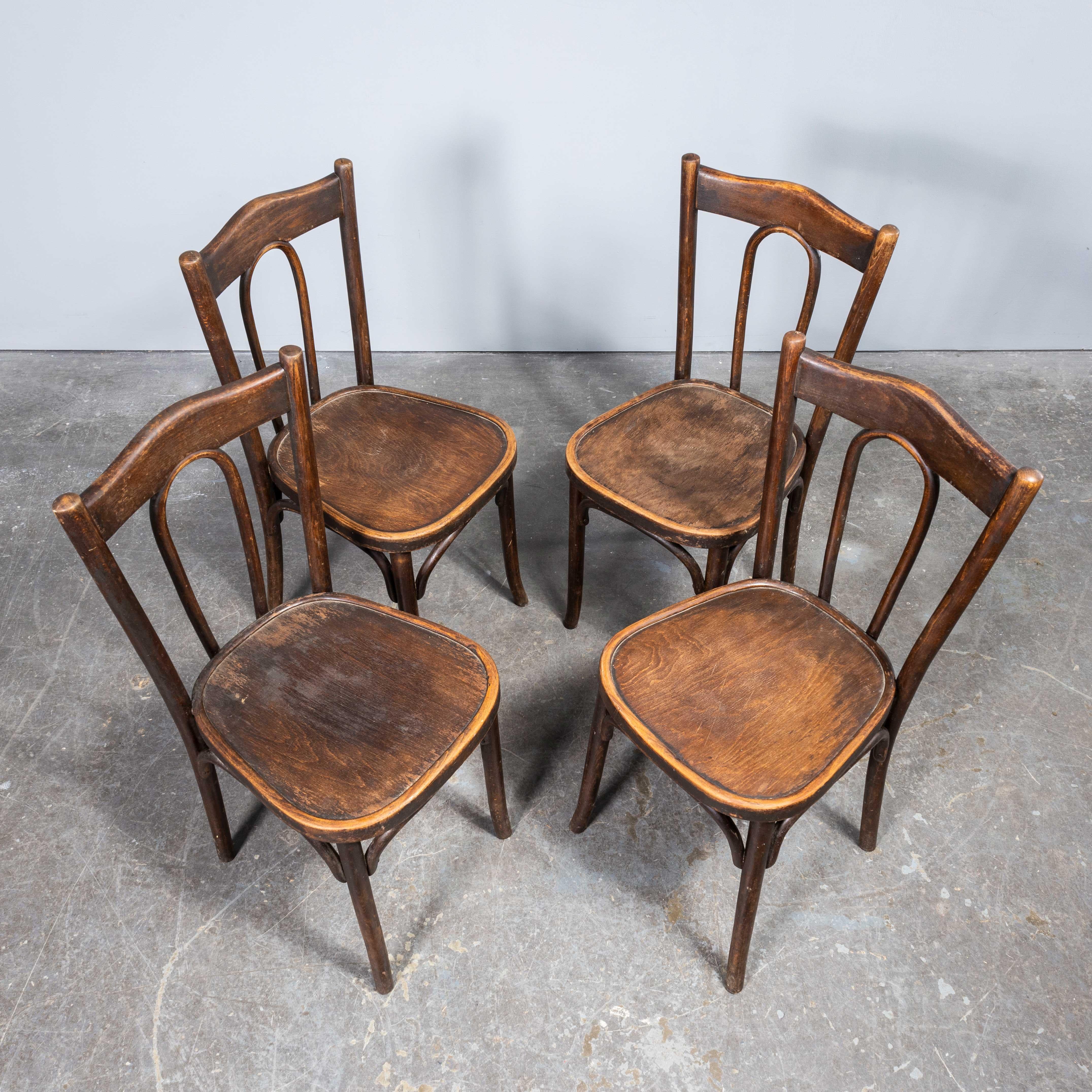 Early 20th Century 1910’s Bentwood Debrecen Early Hoop Back Dining Chairs – Set Of Four