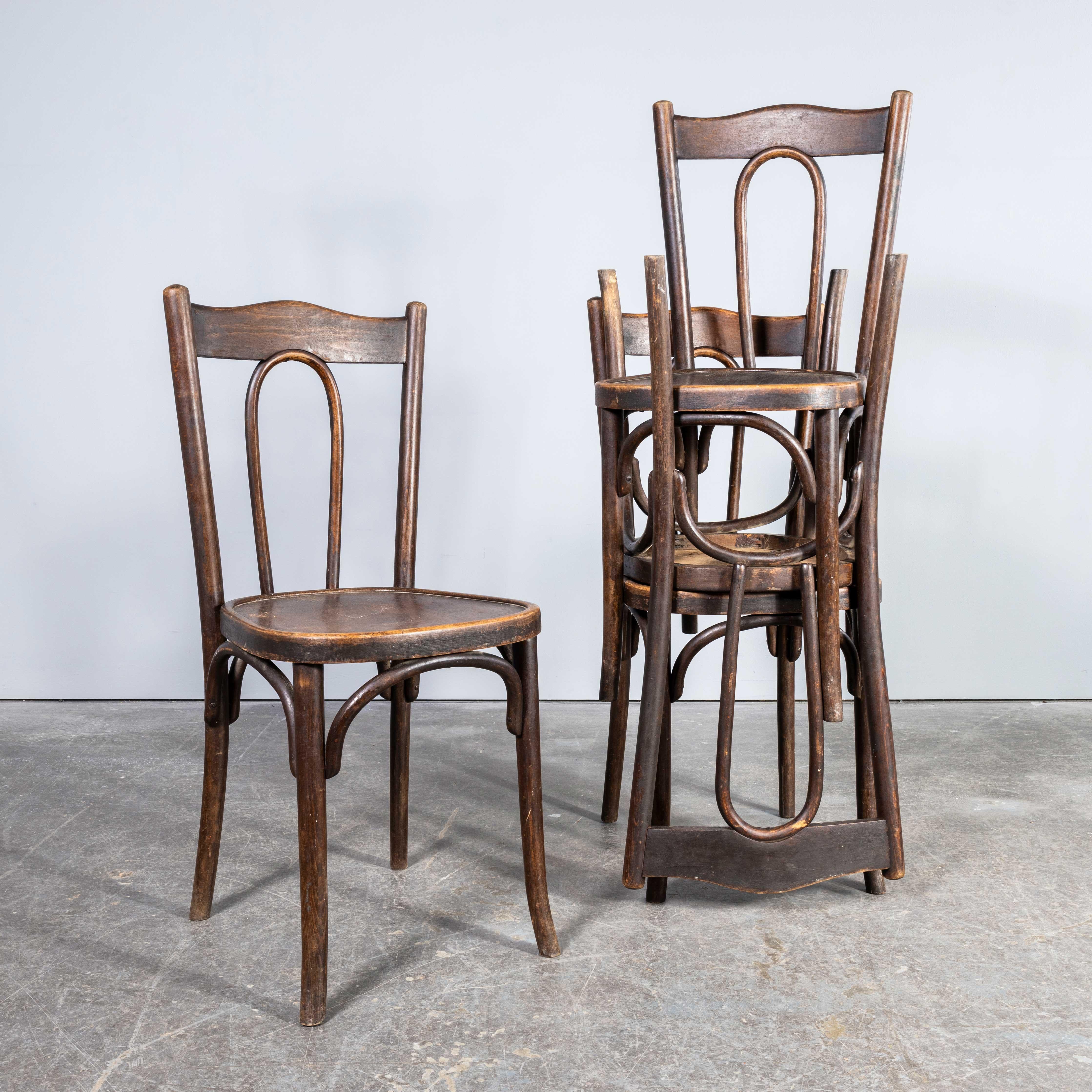 1910’s Bentwood Debrecen Early Hoop Back Dining Chairs – Set Of Four 4