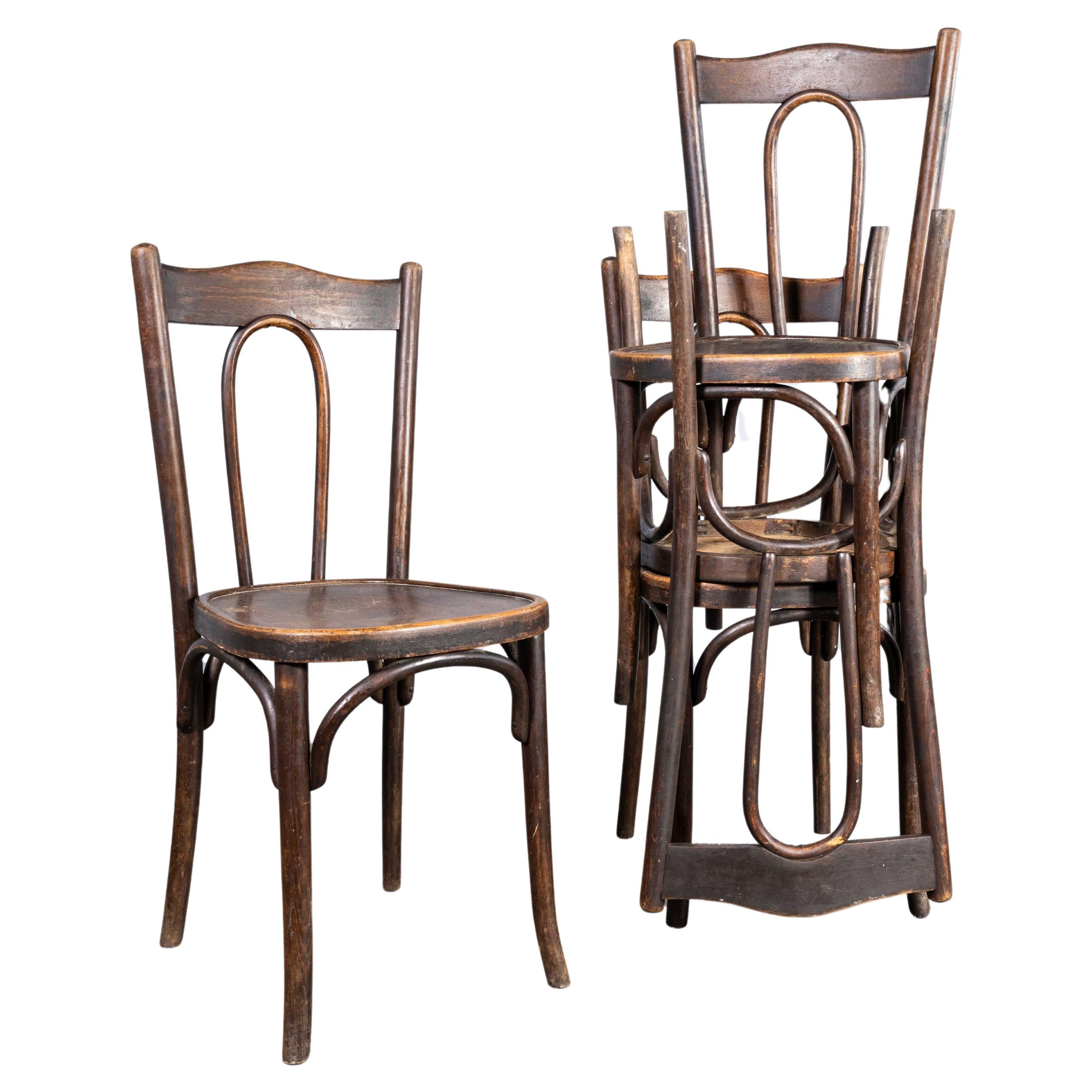 Chaises de salle à manger en bois courbé Debrecen 1910 - Ensemble de quatre
