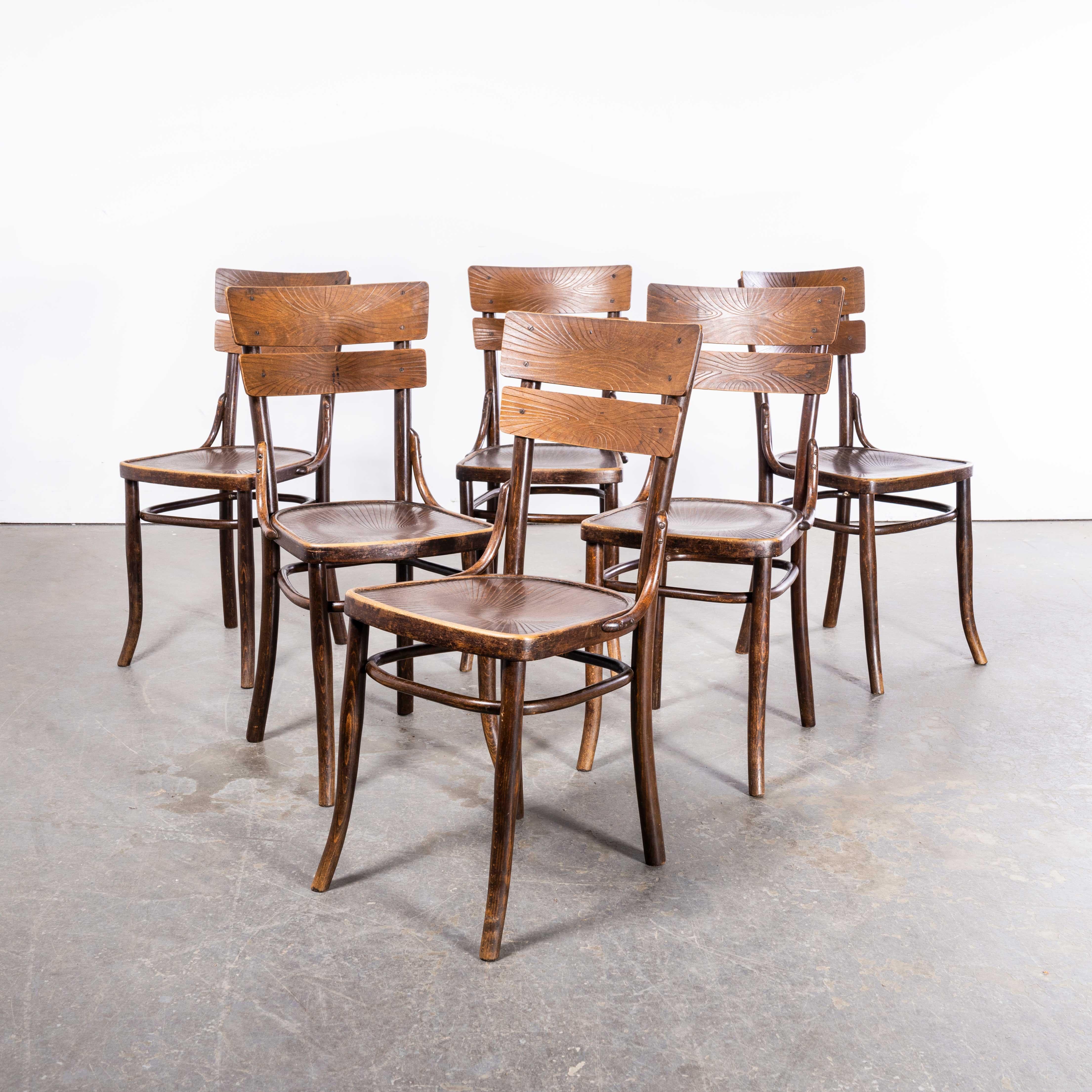 1910's Bentwood Ladder Back Dining Chairs - Mundus - Set Of Six 5