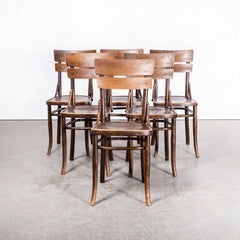 1910's Bentwood Ladder Back Dining Chairs - Mundus - Set Of Six