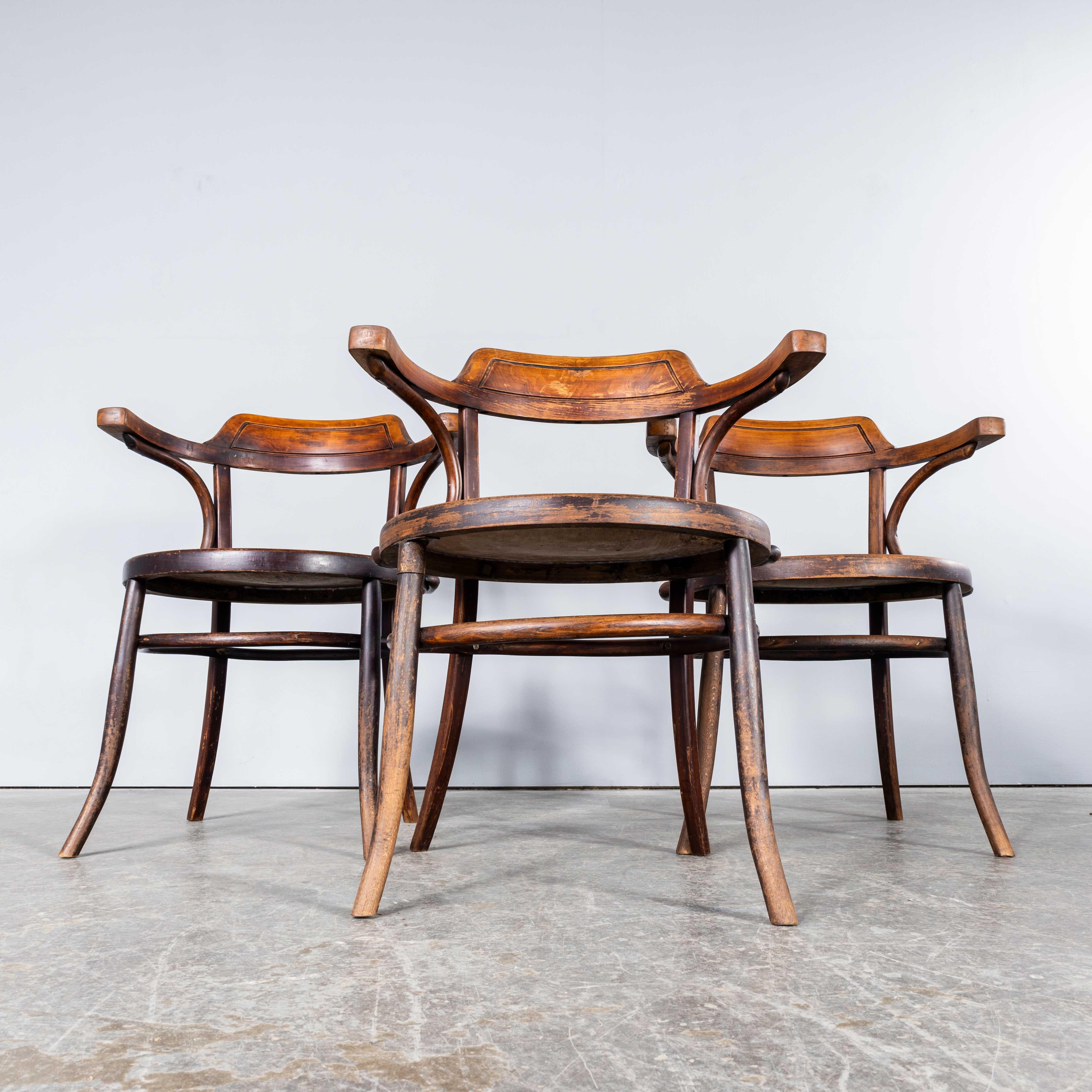 1910's Bentwood Oversize Hoop Arm Dining Chairs - Mundus - Set Of Three For Sale 7