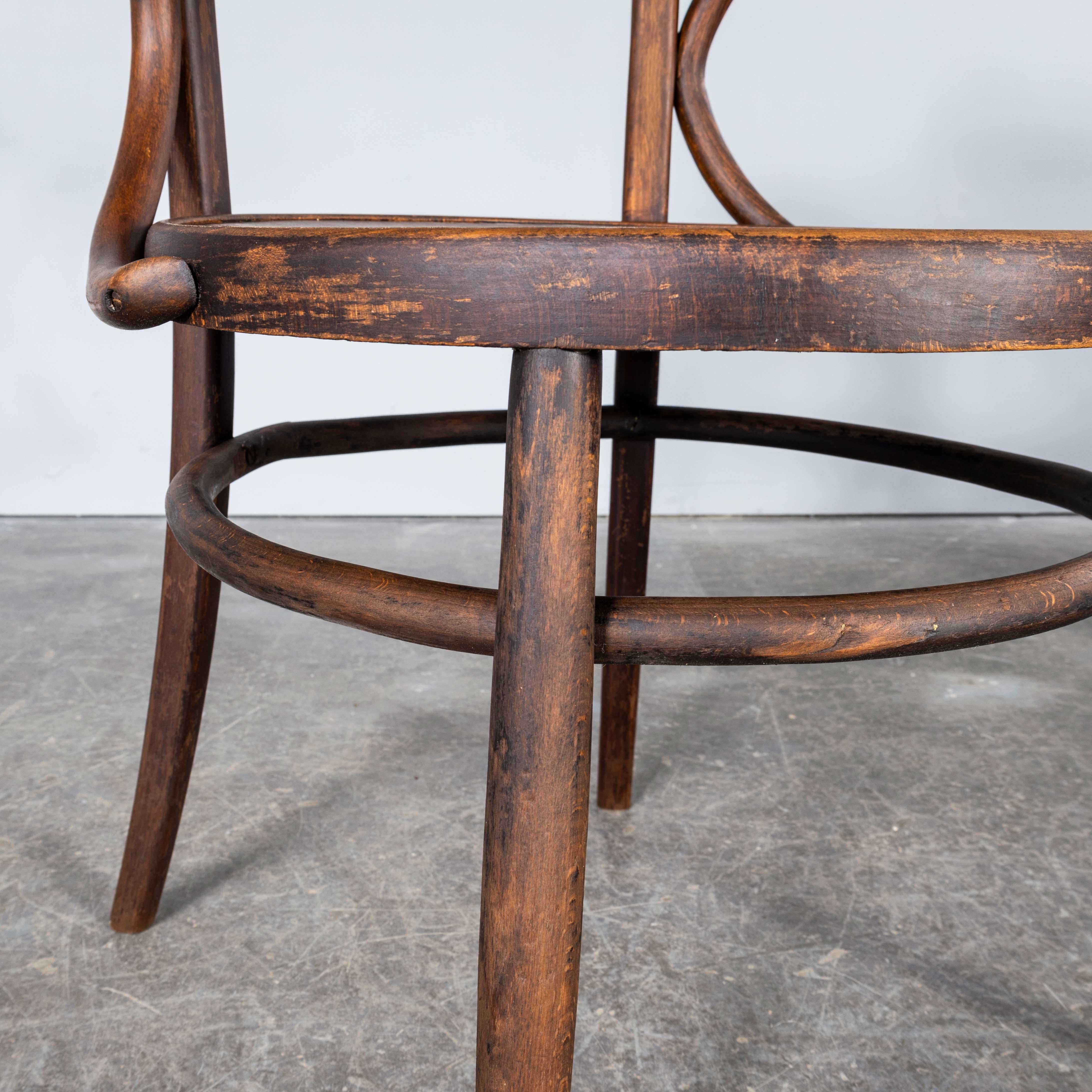 1910's Bentwood Oversize Hoop Arm Dining Chairs - Mundus - Set Of Three For Sale 4