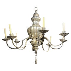 1910's Caldwell Silver Plated Chandelier with 8 Lights 