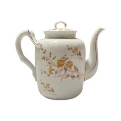 Caffettiera da tè o da caffè con motivo floreale di Carlsbad Gutherz del 1910