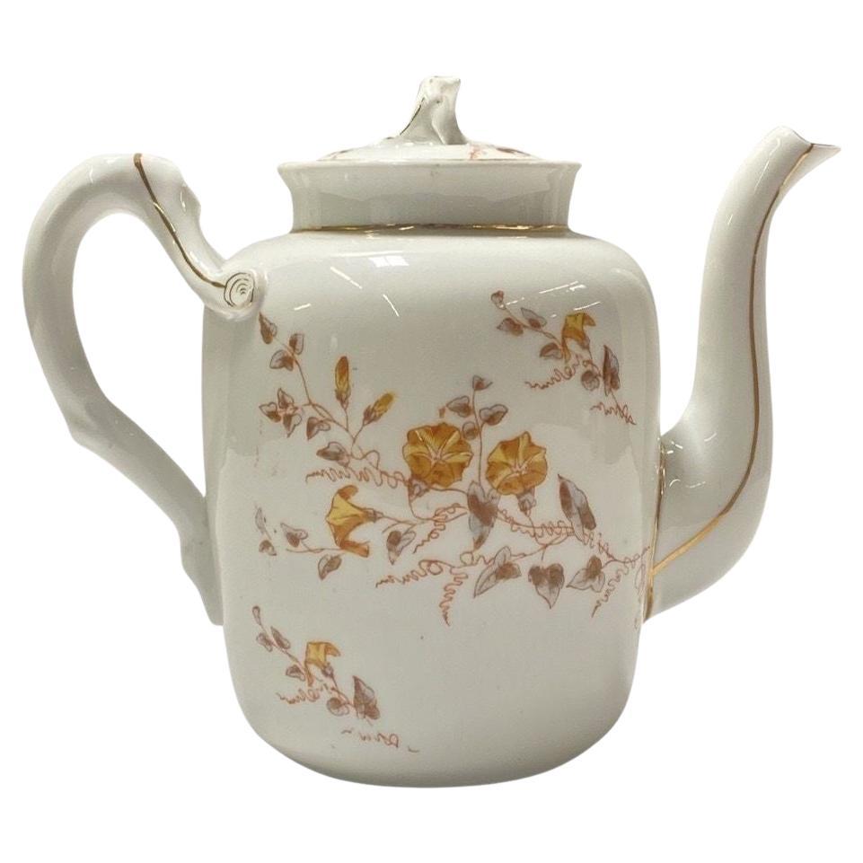 1910's Carlsbad Gutherz Floral Blossom Pattern Tea or Coffee Pot For Sale