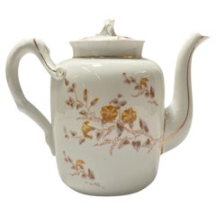 1910's Carlsbad Gutherz Floral Blossom Pattern Tea or Coffee Pot
