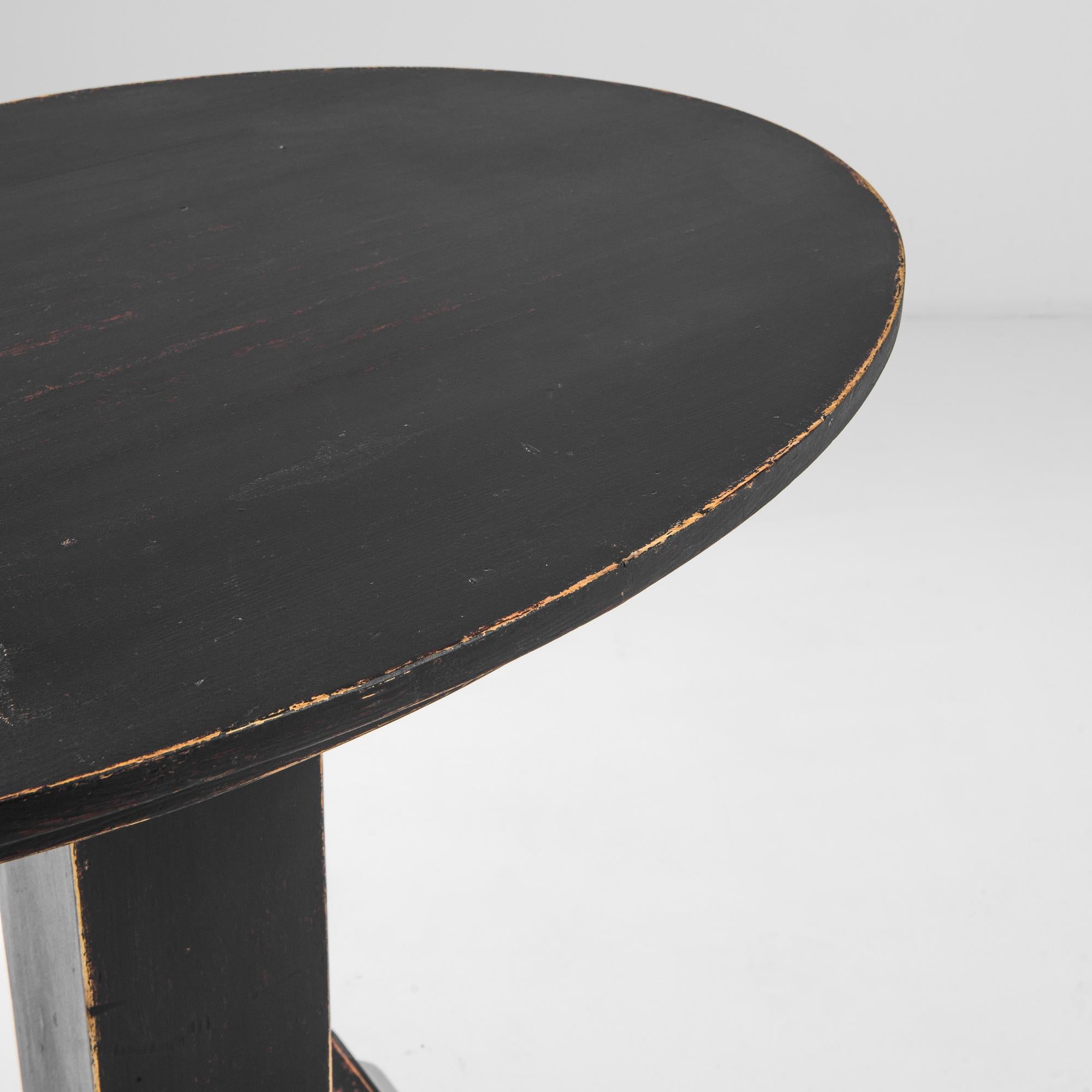 Modern 1910s, Central European Wood Black Patinated Side Table For Sale