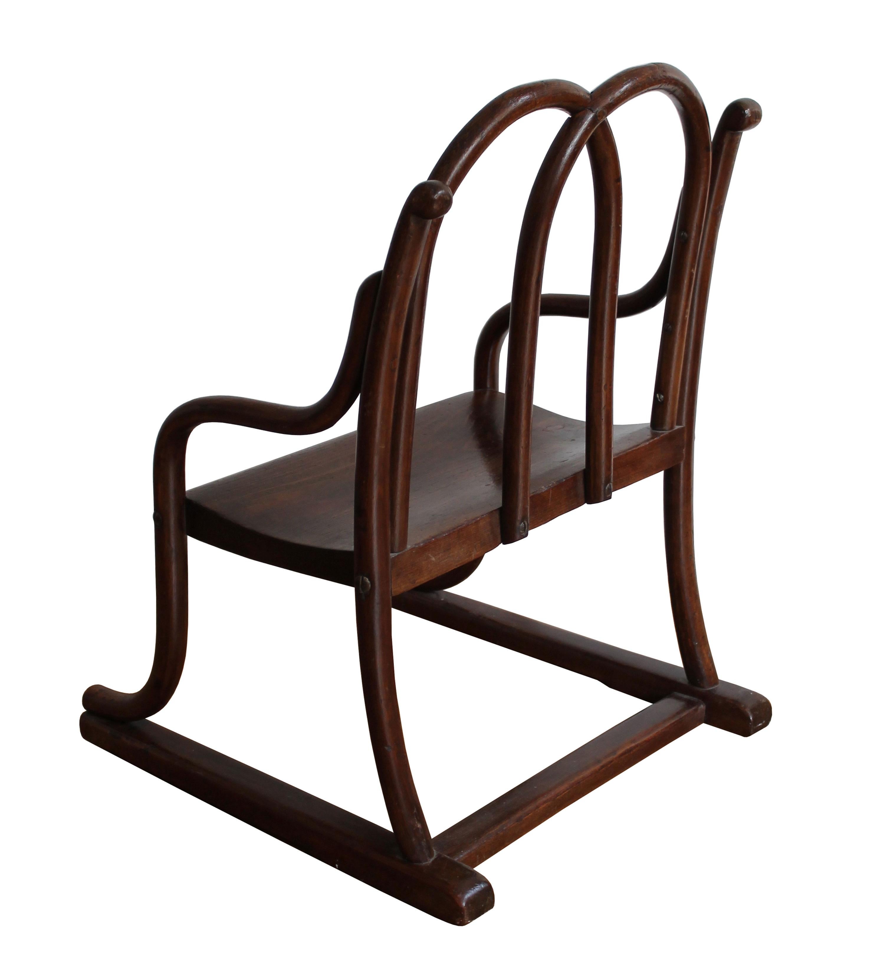 Lacquered 1910's Children chair by Gebrüder Thonet For Sale