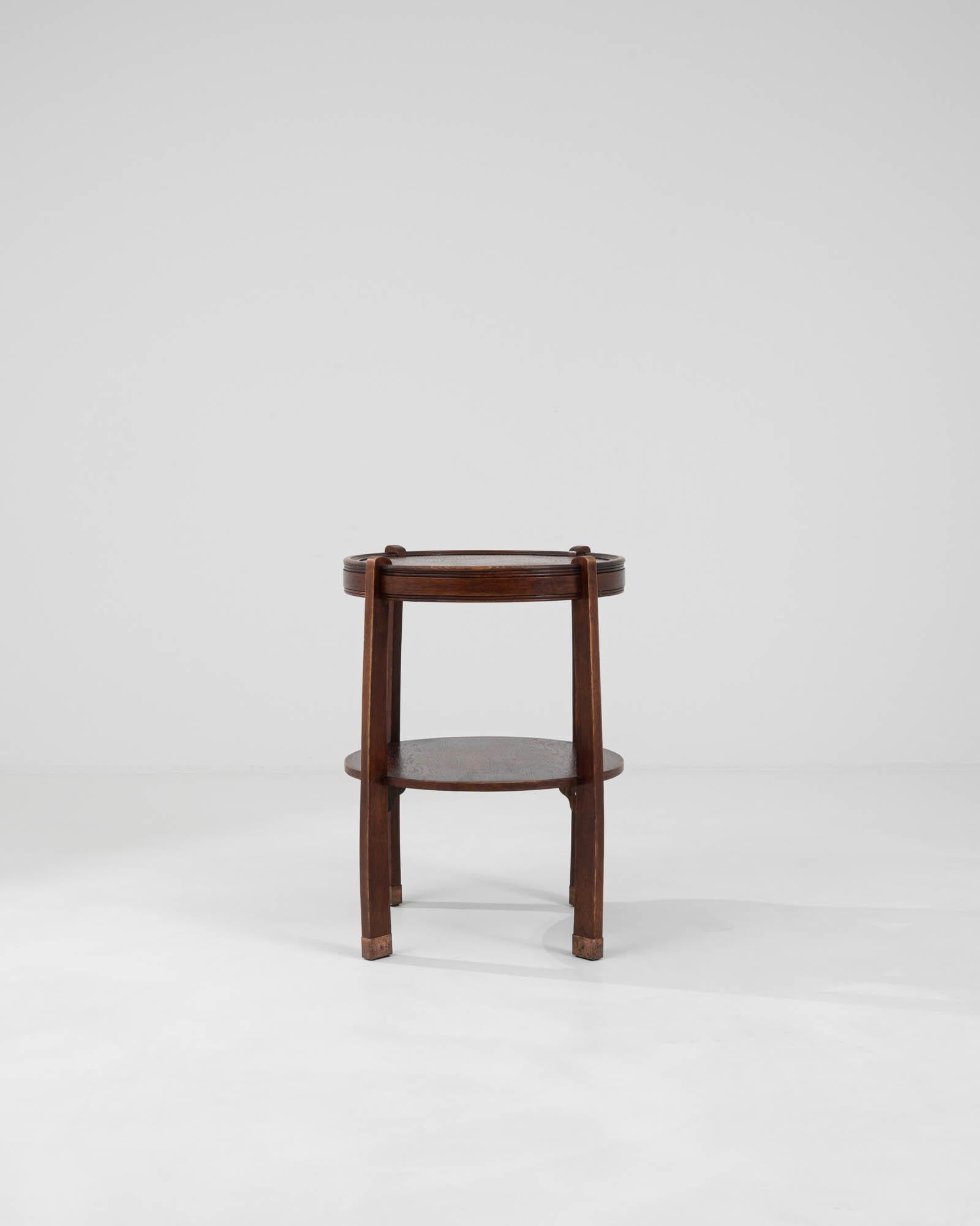 1910s Czech Wooden Side Table In Good Condition In High Point, NC