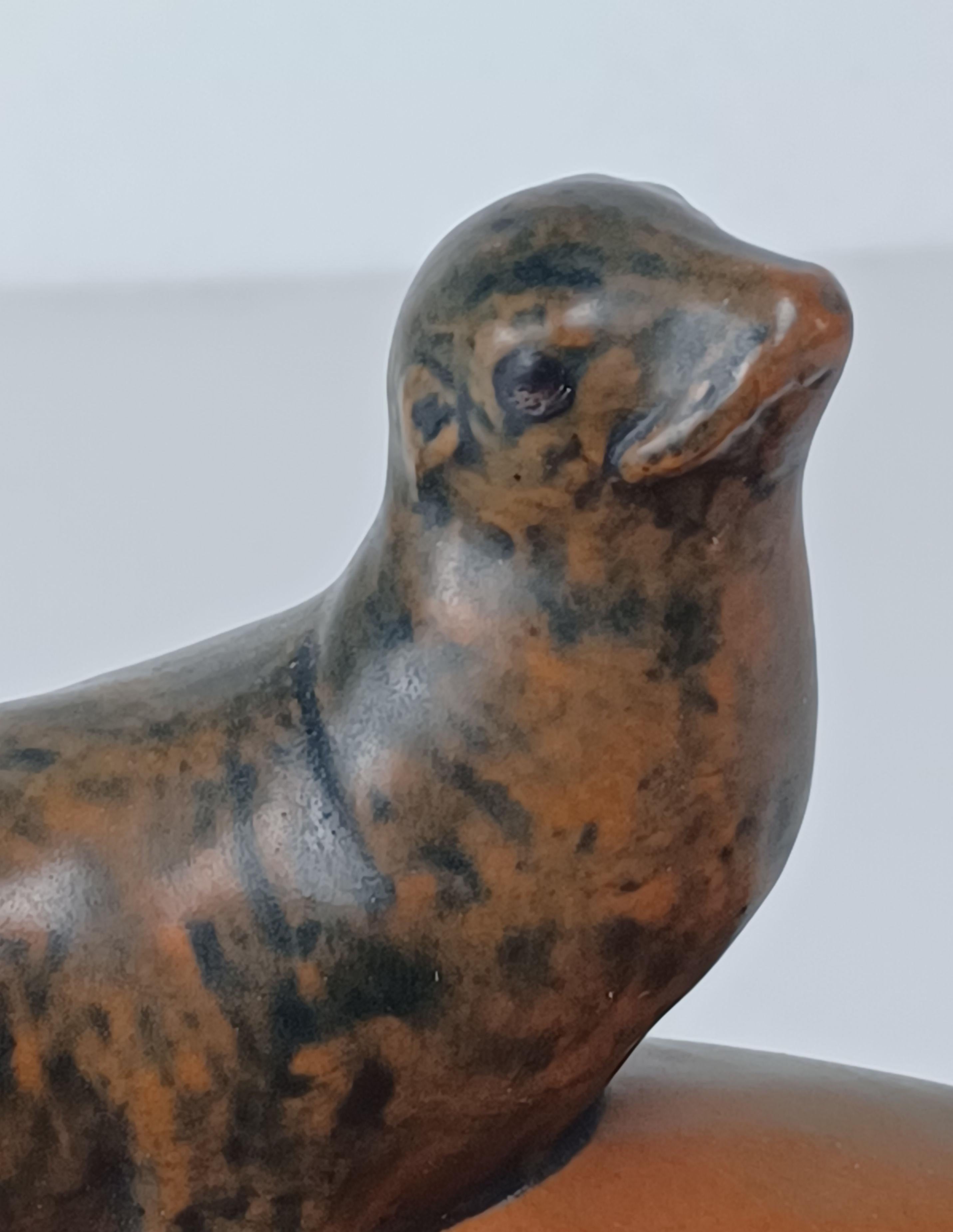 1910's Danish Art Nouveau Handcrafted Sealion Bowl - Ash Tray by P. Ipsens Enke For Sale 4