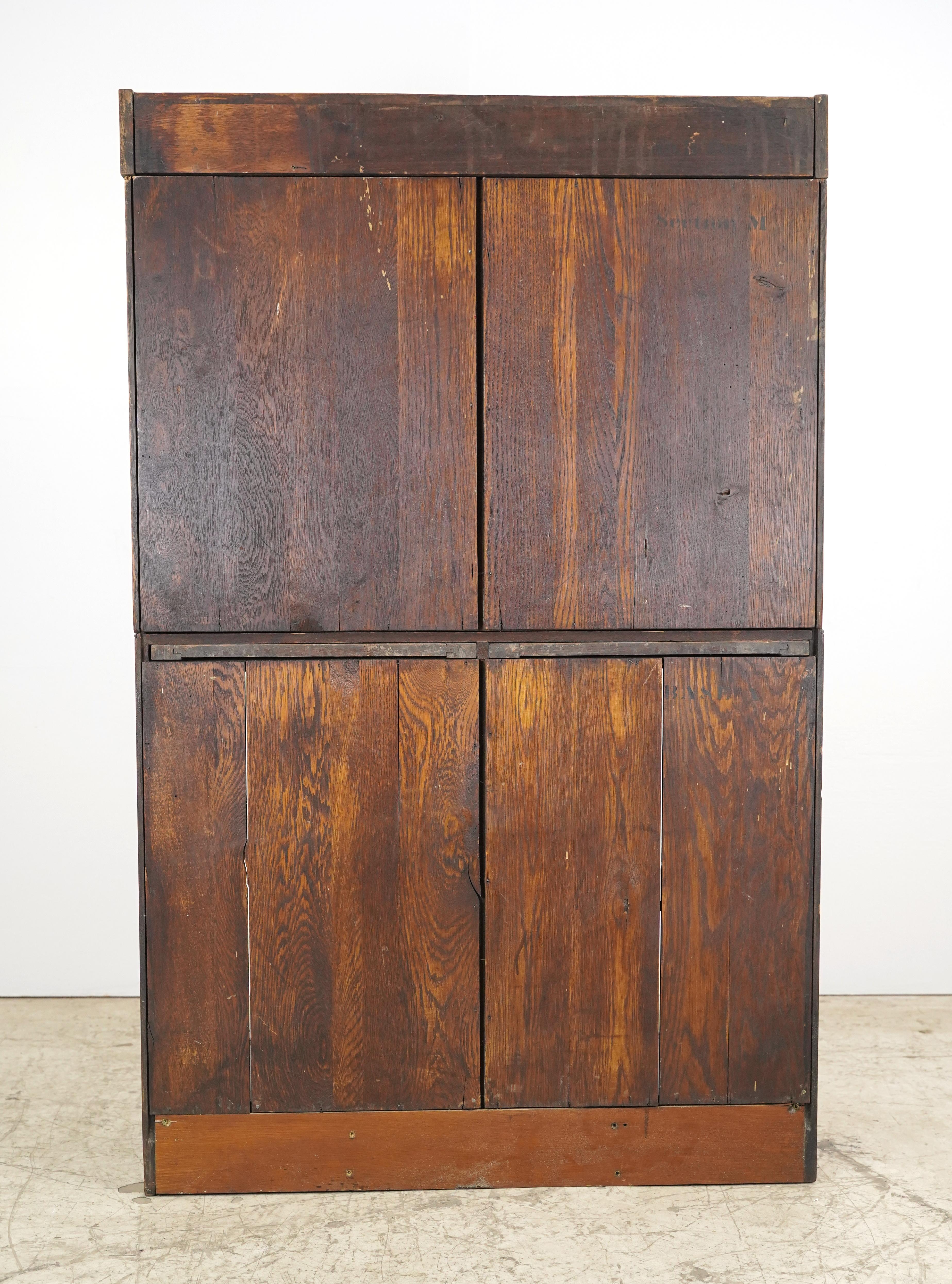 Libreria modulare in Oak Tiger di Danner Furniture del 1910 in vendita 3