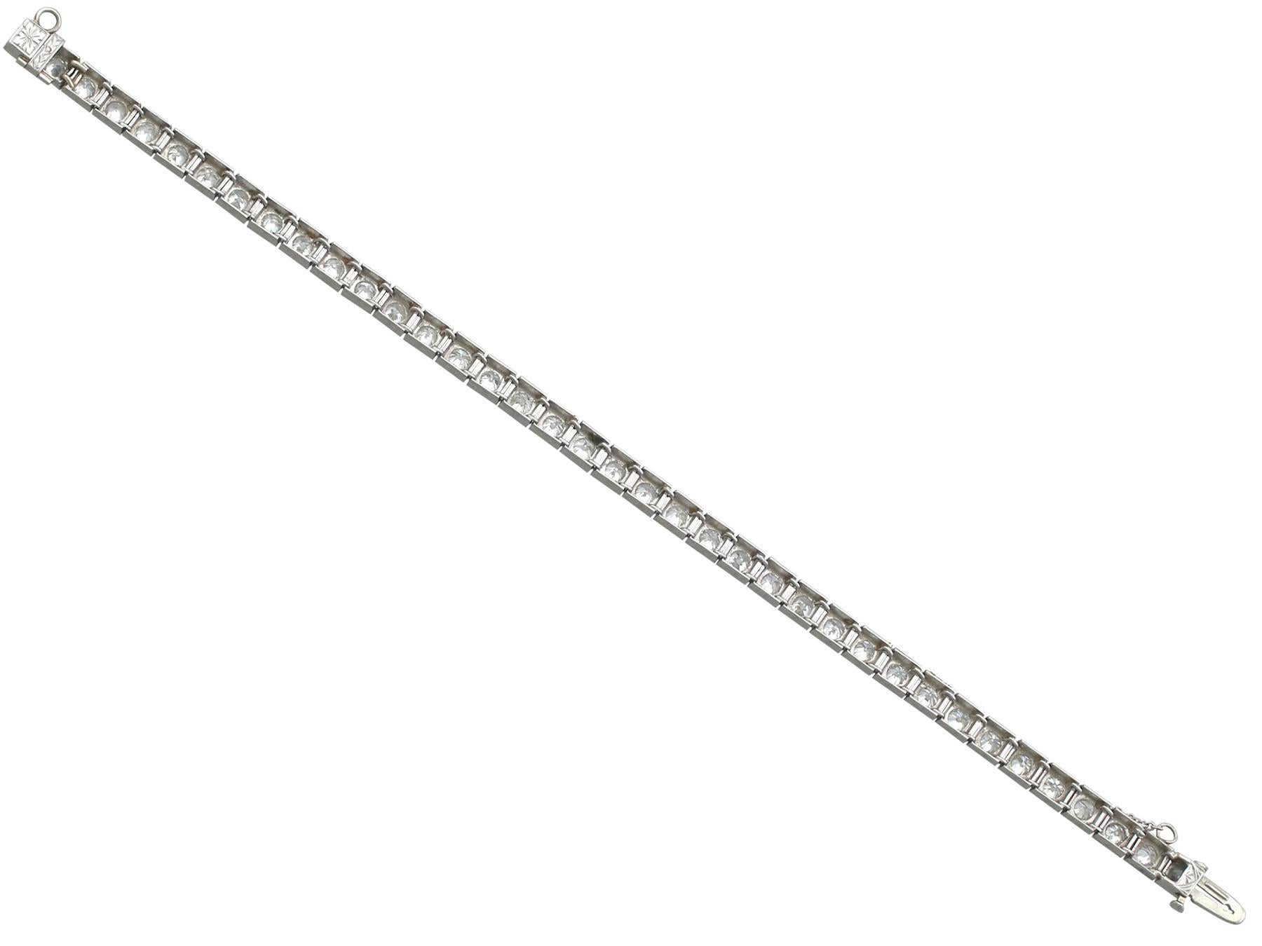 1910s Diamond and Platinum Line Bracelet 2