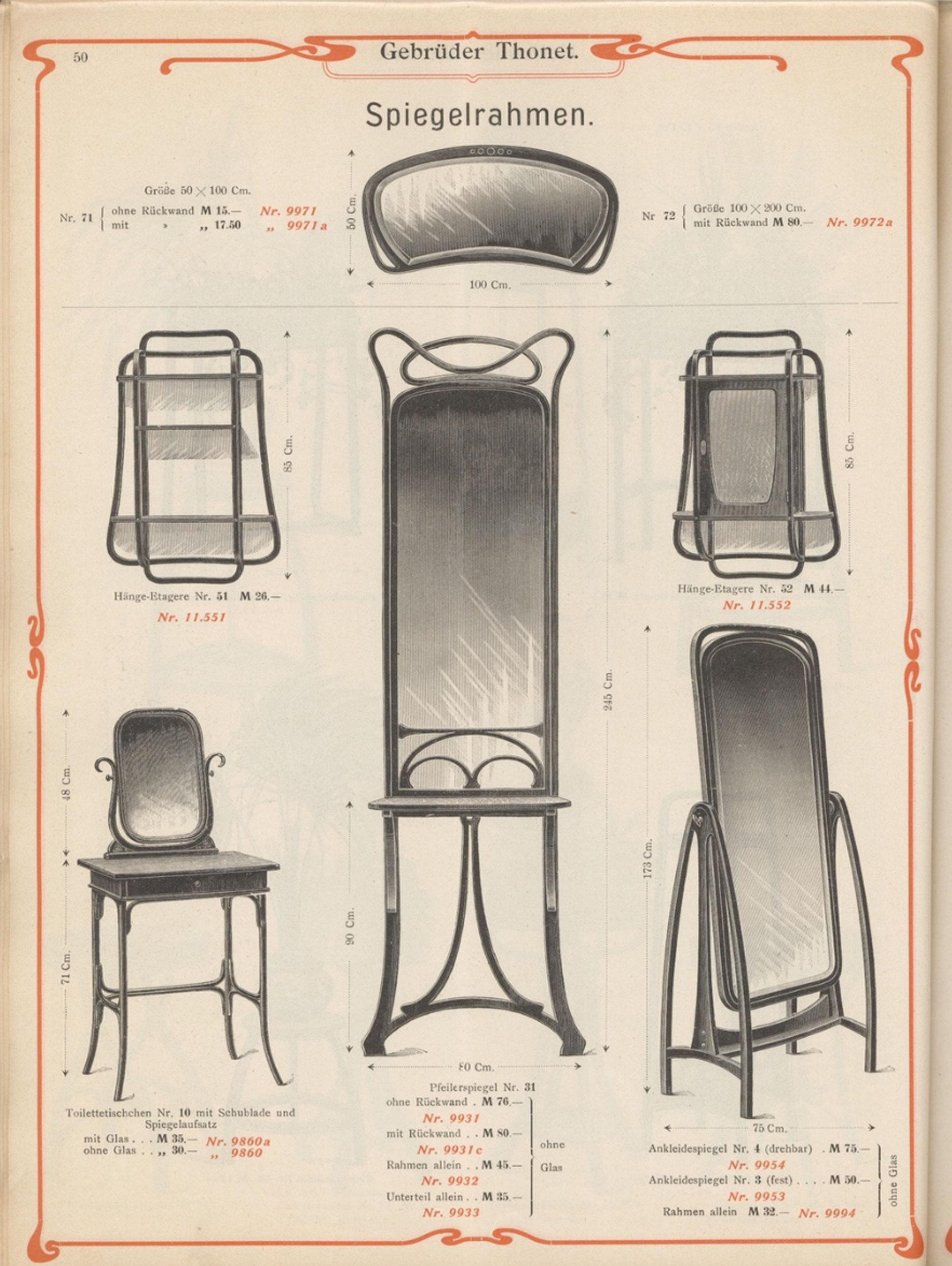 1910's Dressing Table Model No.10 by Gebrüder Thonet For Sale 4
