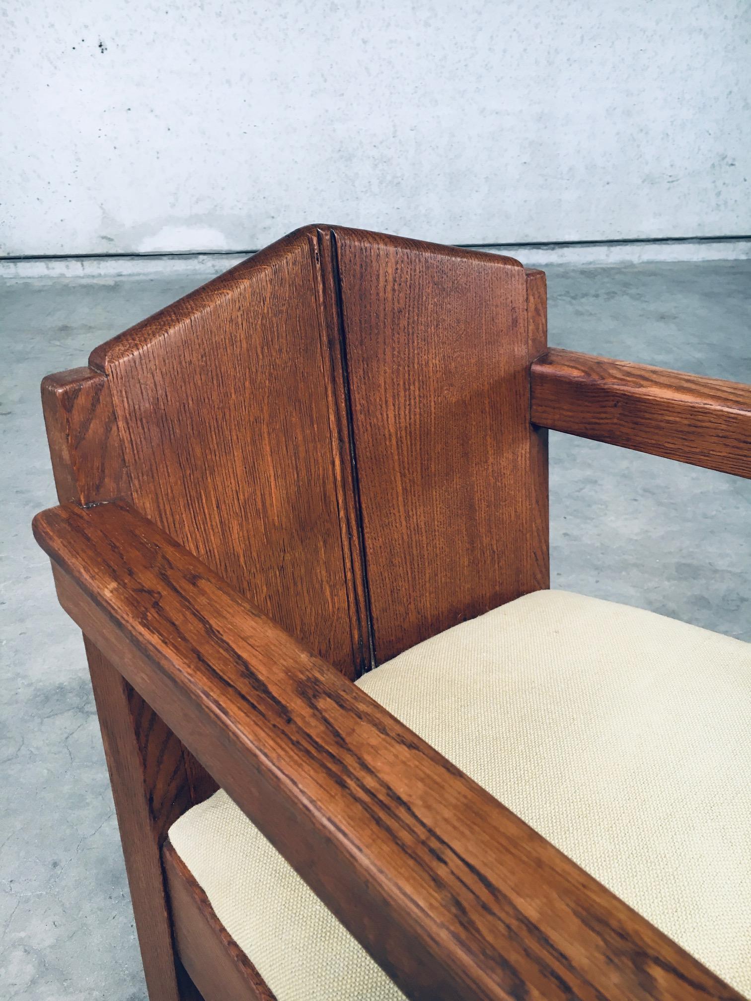 1910's Dutch Modernism Design Amsterdam School Dining Chair set For Sale 8