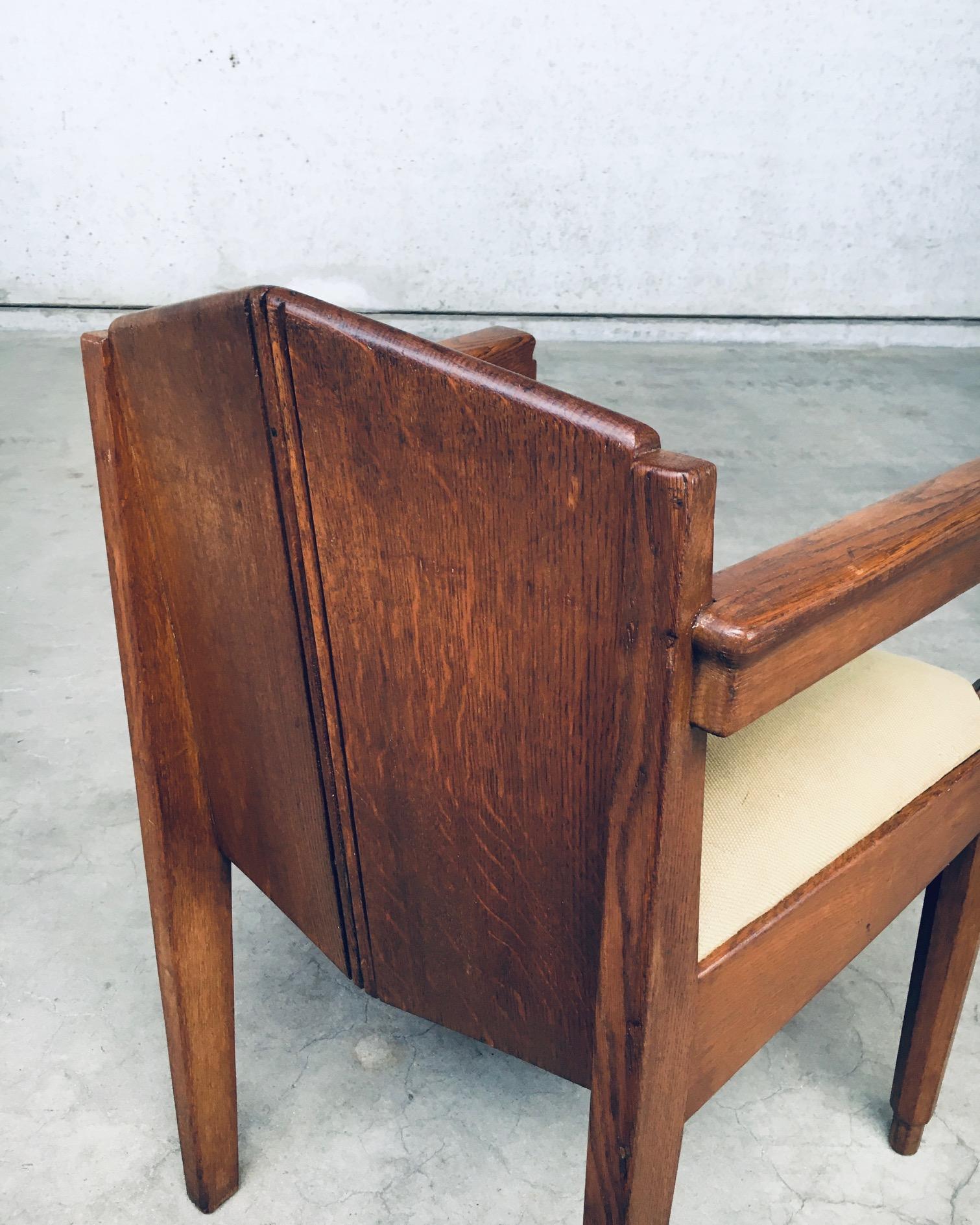 1910's Dutch Modernism Design Amsterdam School Dining Chair set For Sale 9