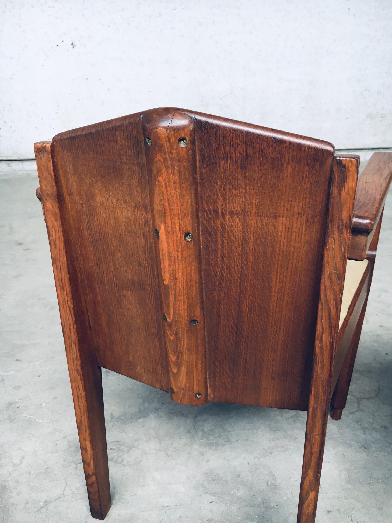 1910's Dutch Modernism Design Amsterdam School Dining Chair set For Sale 13