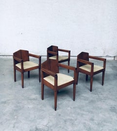 1910's Dutch Modernism Design Amsterdam School Dining Chair set