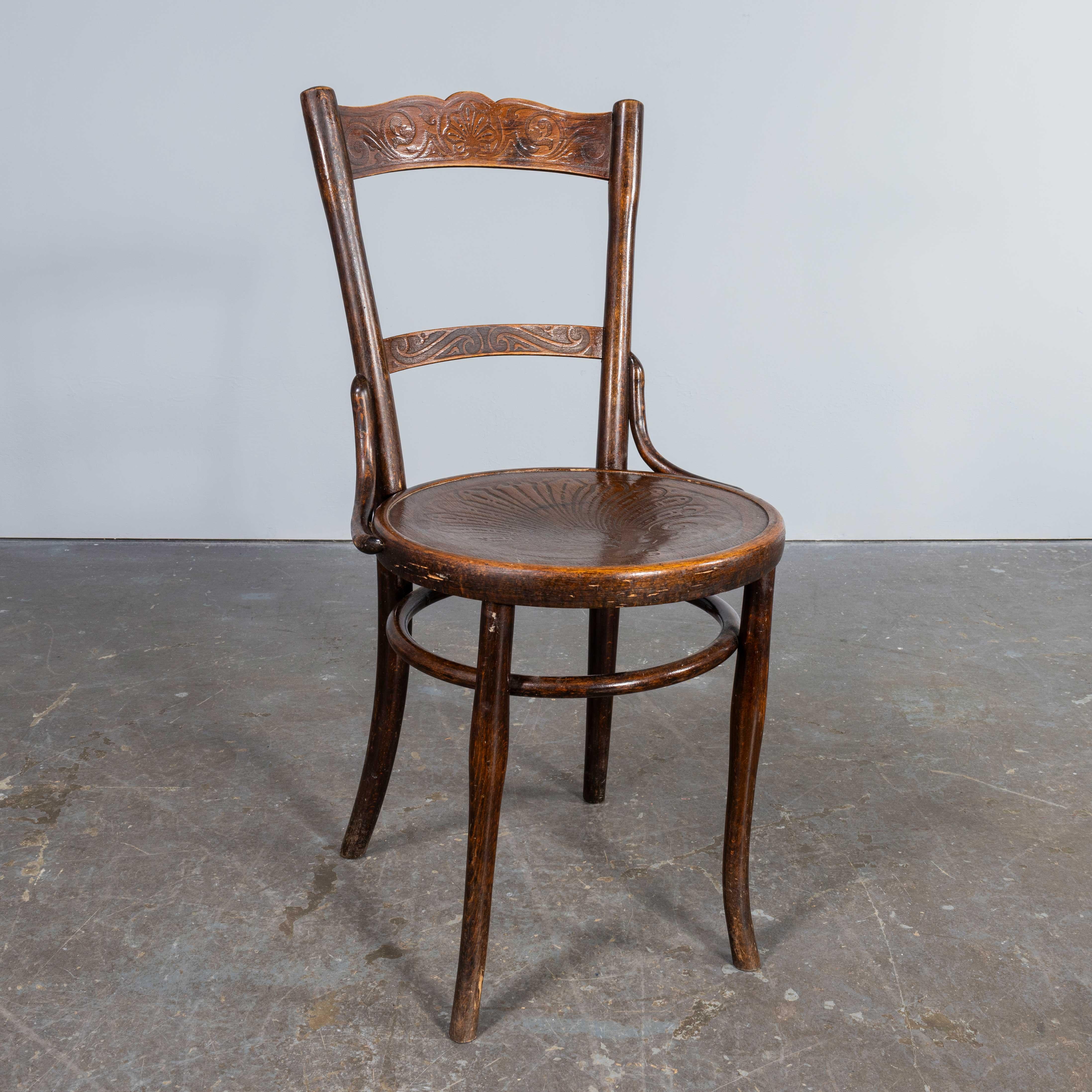 1910's Early Debrecen Bentwood Dining Chairs - Paar 1