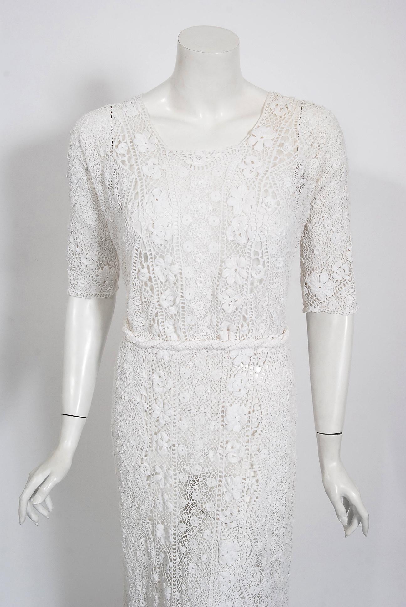 irish crochet lace dress