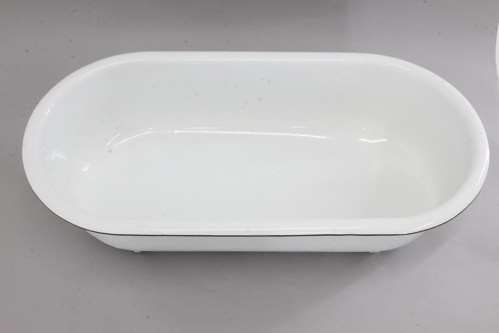 Emaillierte Babybadewanne aus dem Jahr 1910 (Metall)