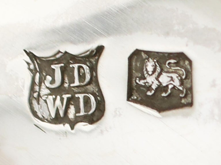 1910s English Sterling Silver FourPiece Tea Service by James Deakin