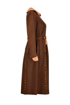 1910s Fine Knit Wool Walking Suit With Tiger's Eye Buttons