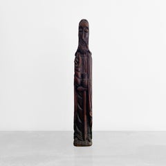 1910s Flanders Statue Of Saint Pauls In Oak Wood Ecclesiastical Art Tall Big