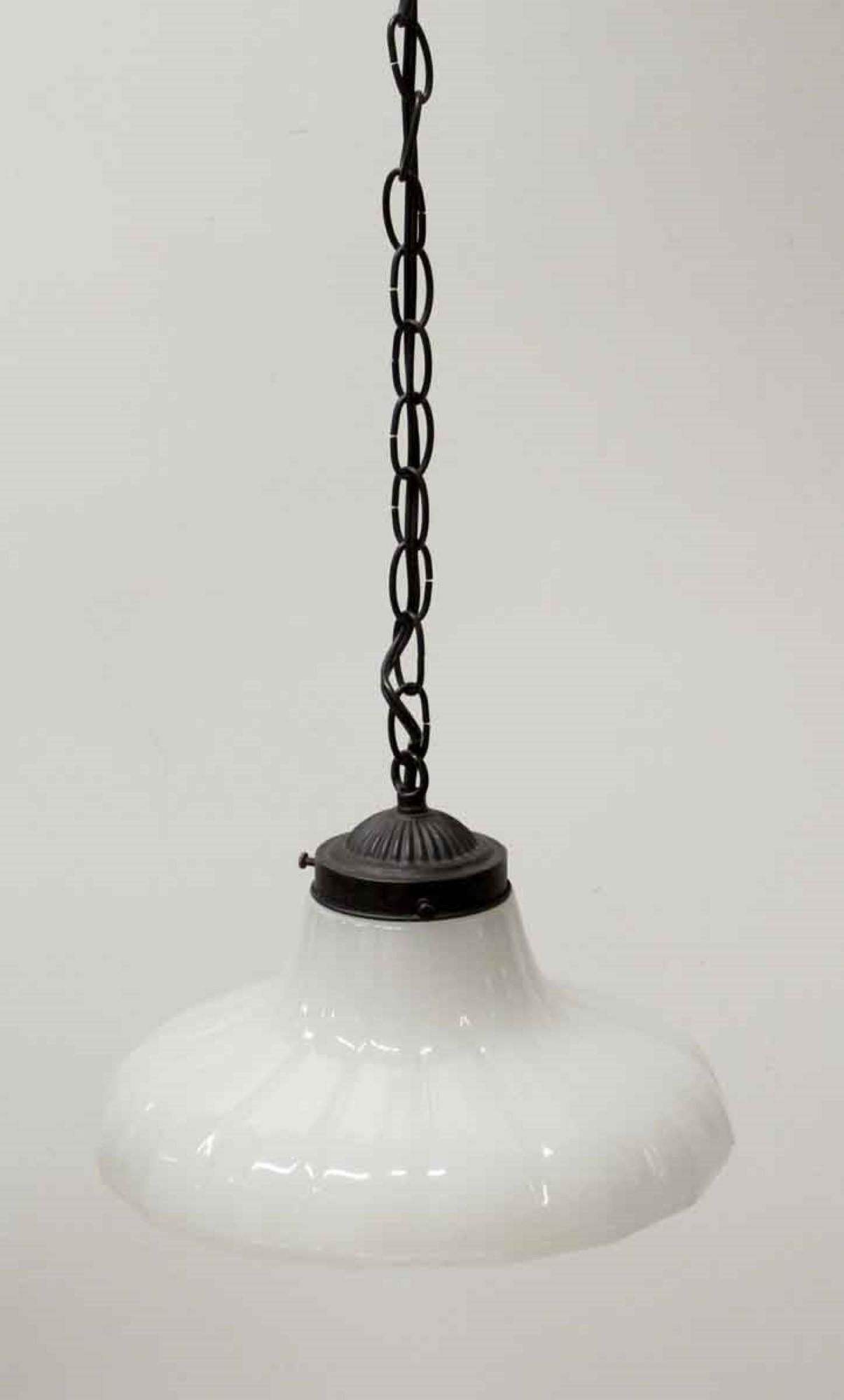 fluted glass pendant light