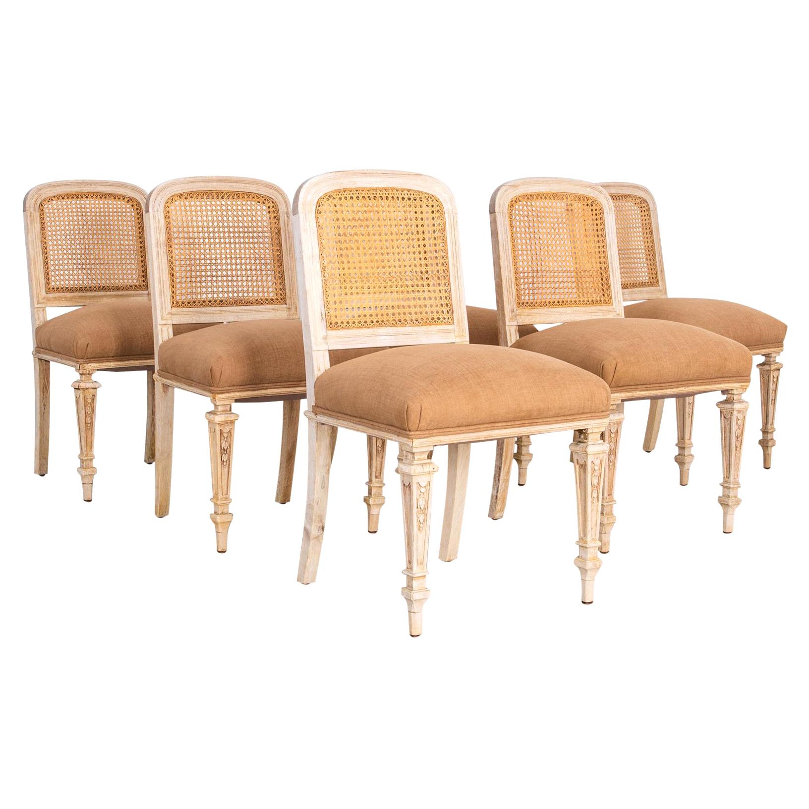 1910s French Dining Chairs, Set of 6