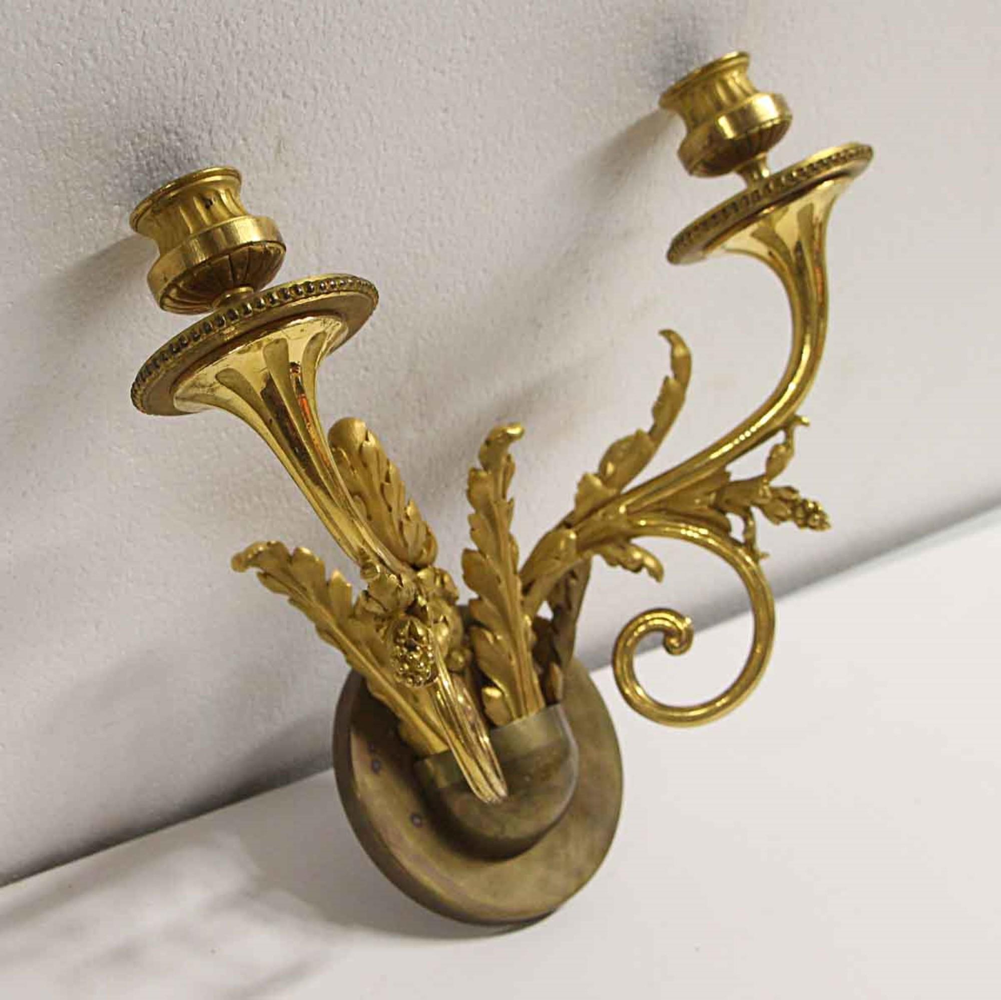 1910s French Empire Wall Cast Brass with Gold Filigree, Quantity Available In Good Condition In New York, NY