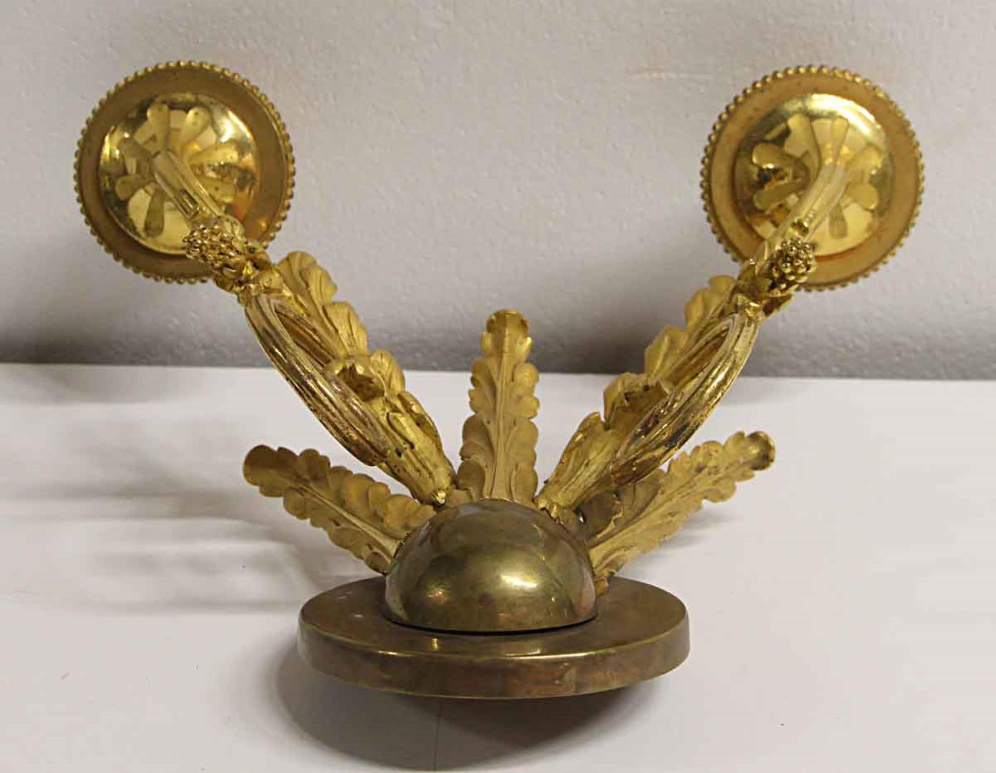 1910s French Empire Wall Cast Brass with Gold Filigree, Quantity Available 3