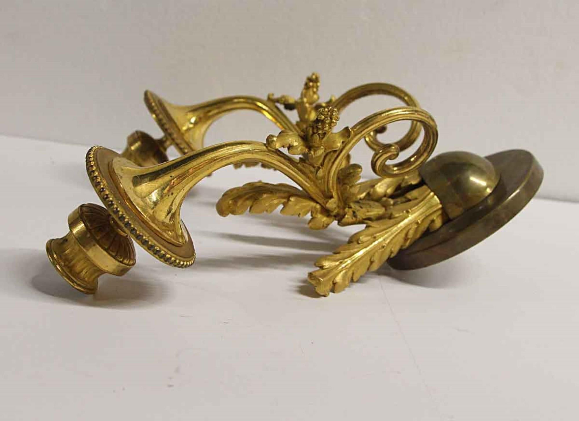 1910s French Empire Wall Cast Brass with Gold Filigree, Quantity Available 4