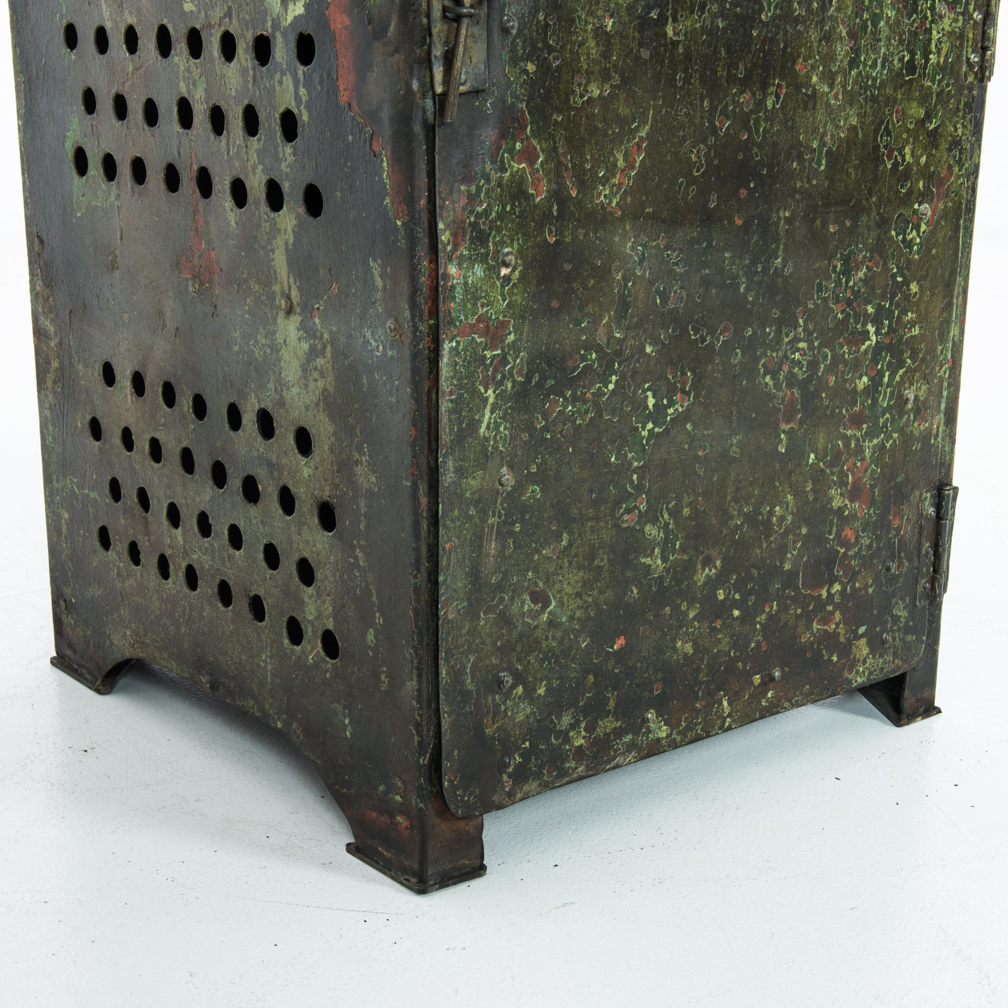 1910s French Industrial Metal Locker 4