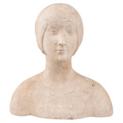 1910s French Plaster Bust