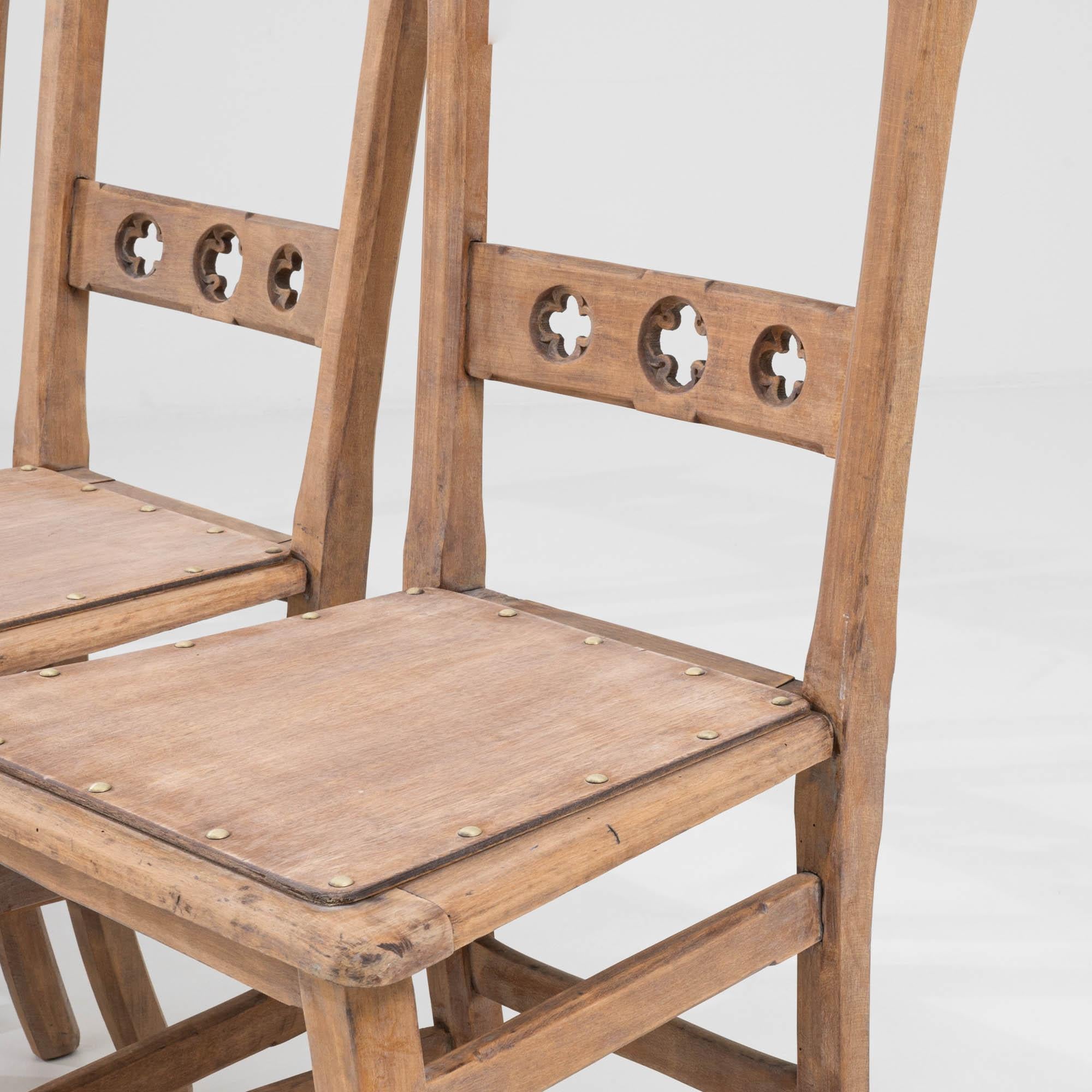 1910s French Set Of 6 Wooden Dining Chairs 9
