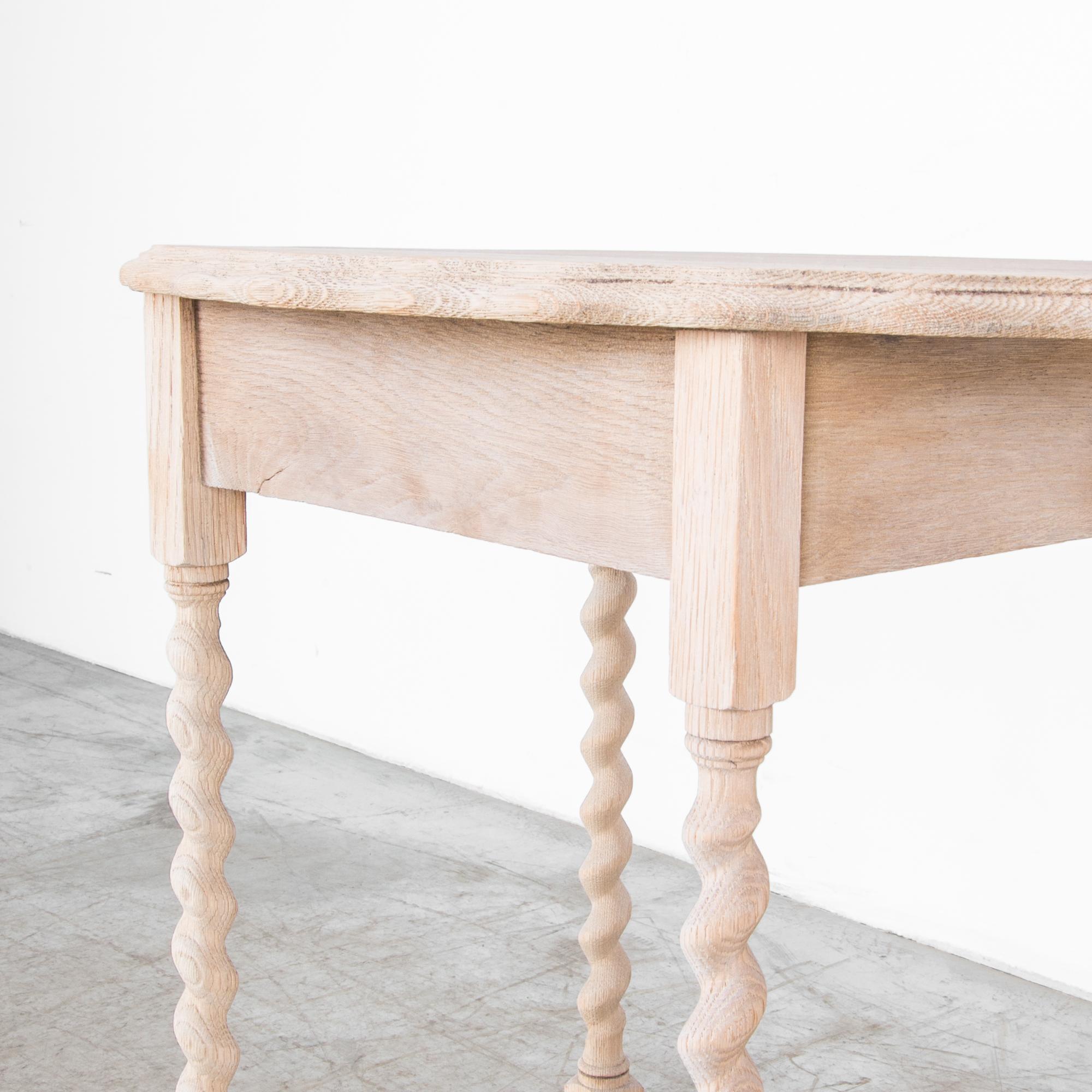 Early 20th Century 1910s French Spiral Leg Drop-Leaf Table
