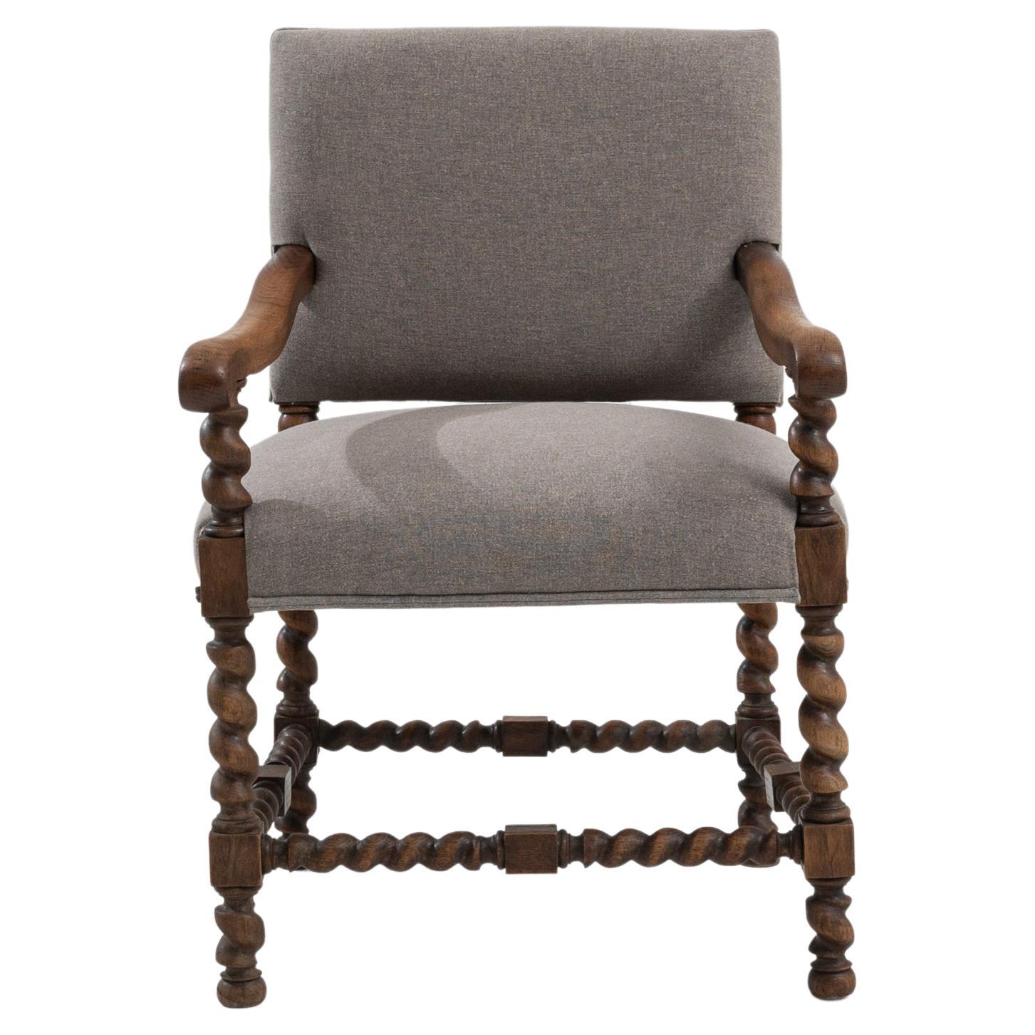 1910s French Upholstered Armchair