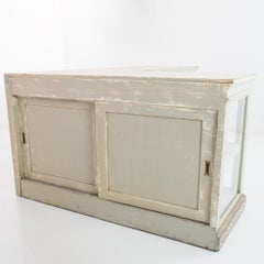 1910s French Wooden Patinated Shop Counter